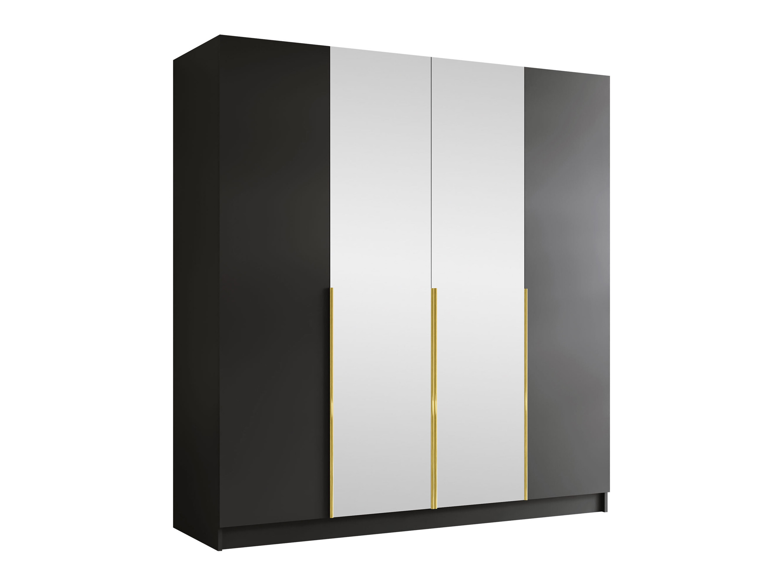 Armoire Closico Navor II (Noir + Doré)