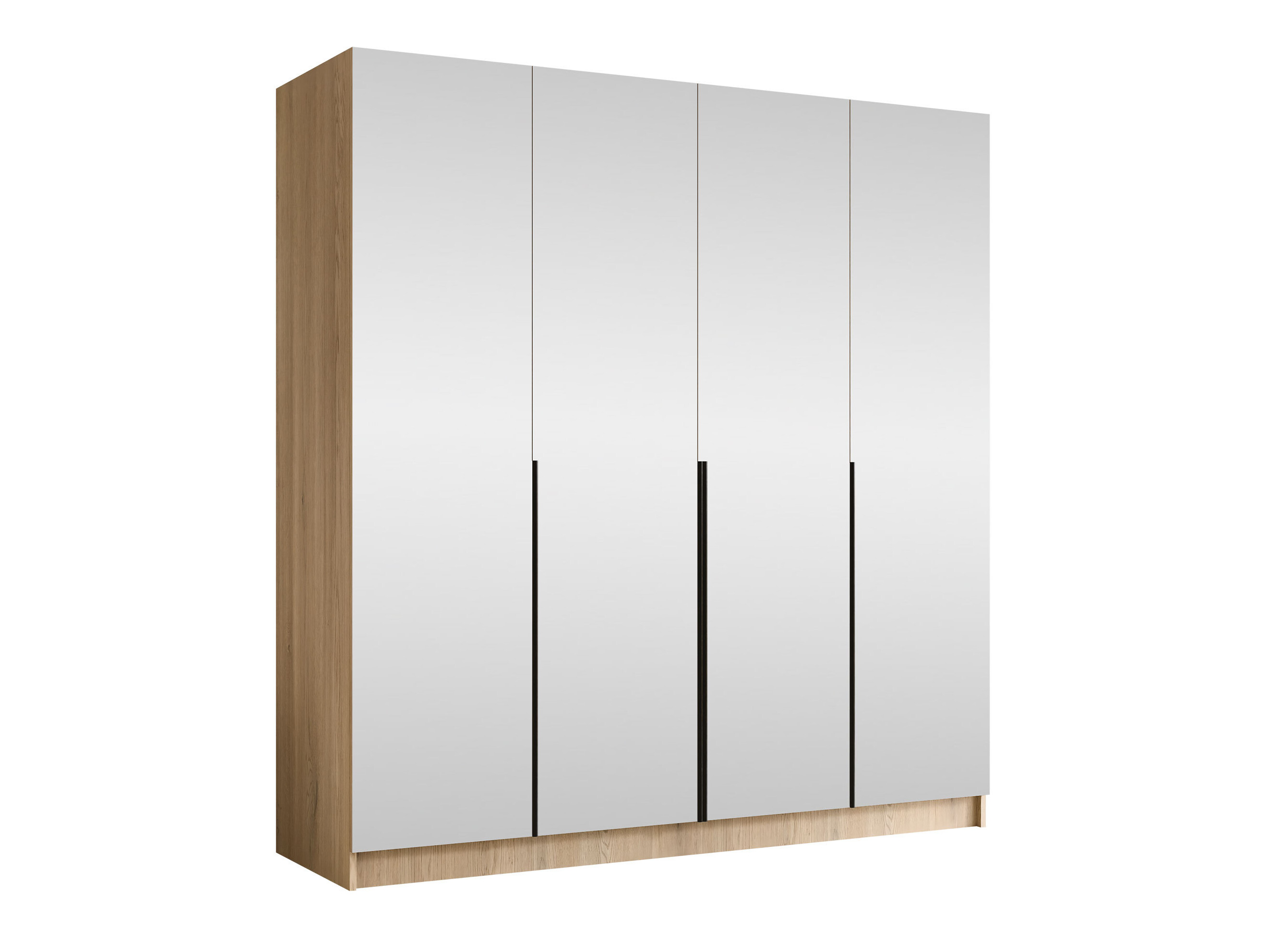 Armoire Closico Navor III (Clair bois + Noir)