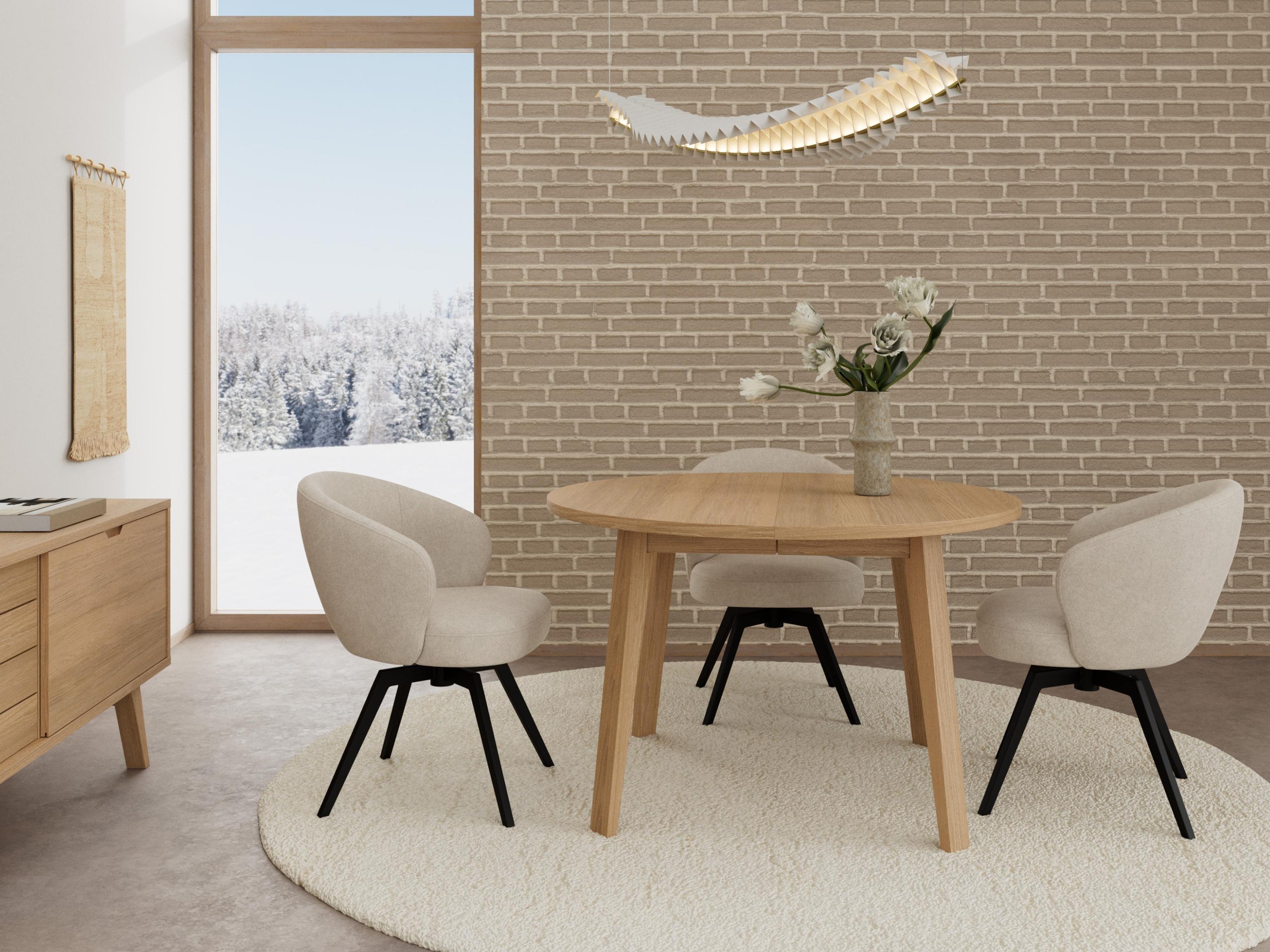 Table Norsica Albene 105 (Clair bois)
