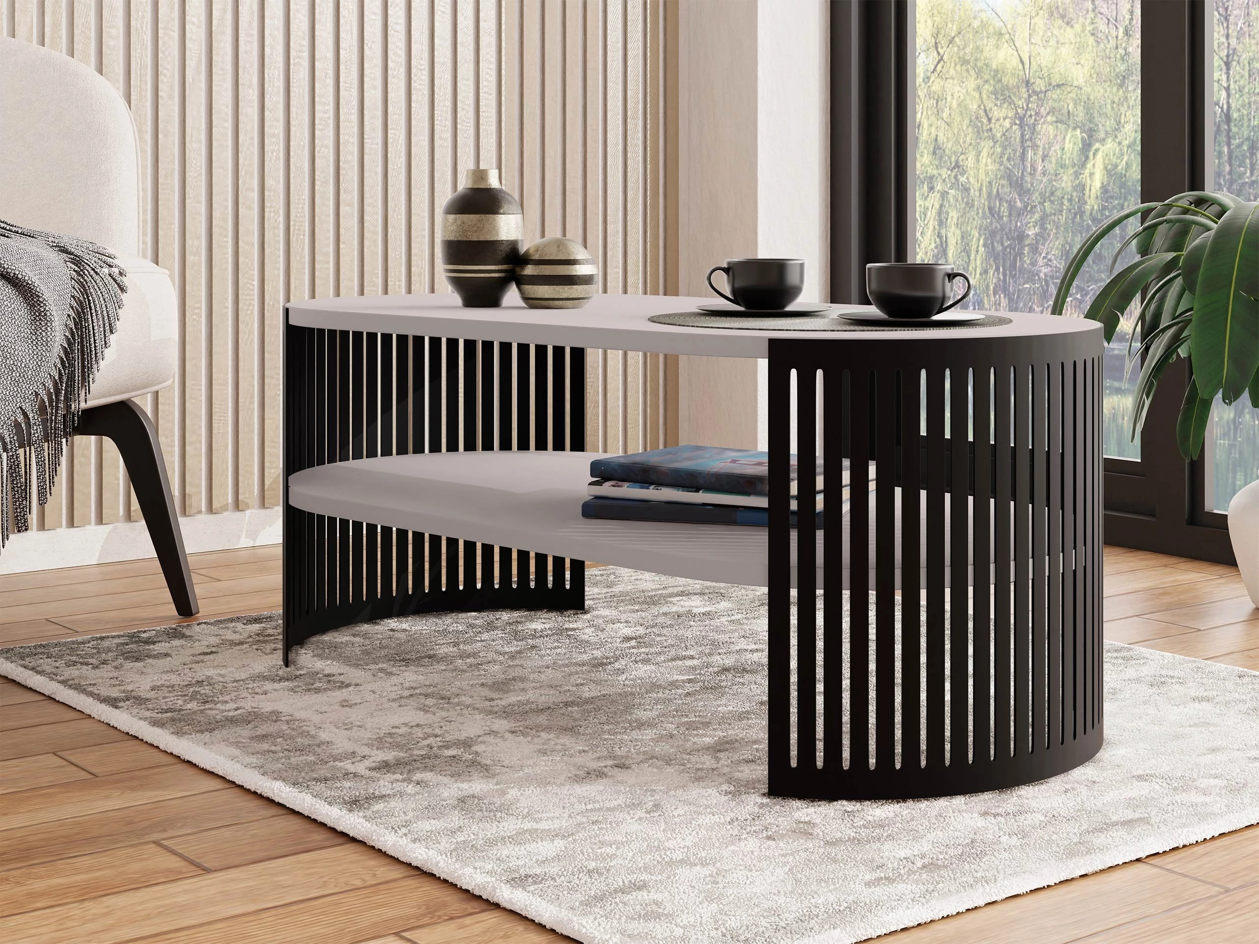 Table basse Civer III (Noir + Cachemire)