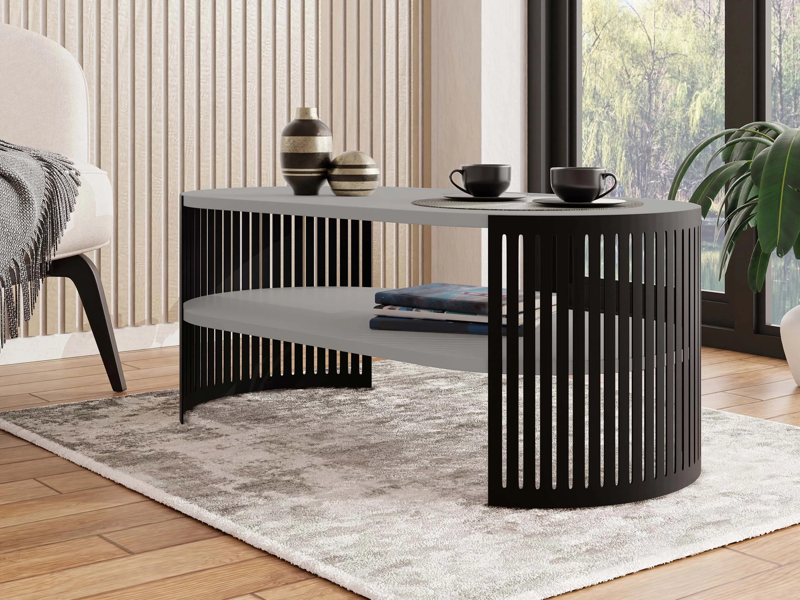 Table basse Civer III (Noir + Graphite)