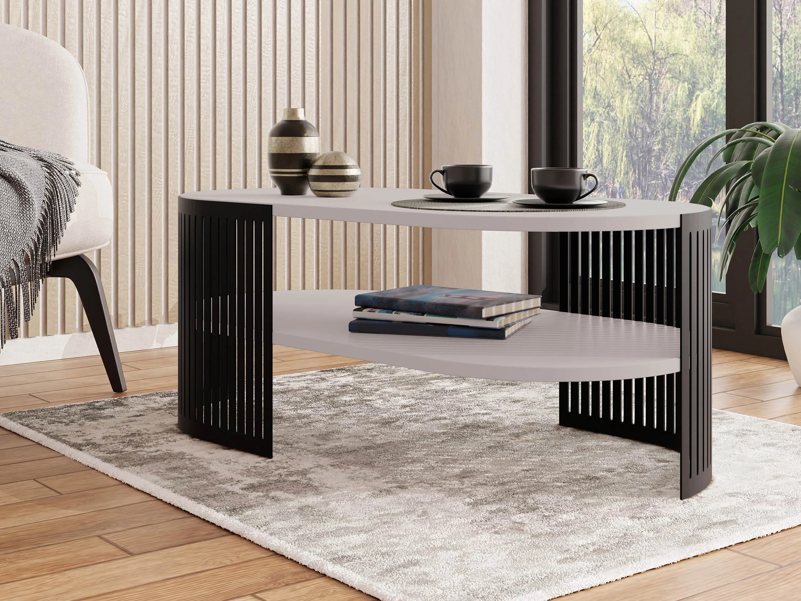 Table basse Civer VI (Noir + Cachemire)