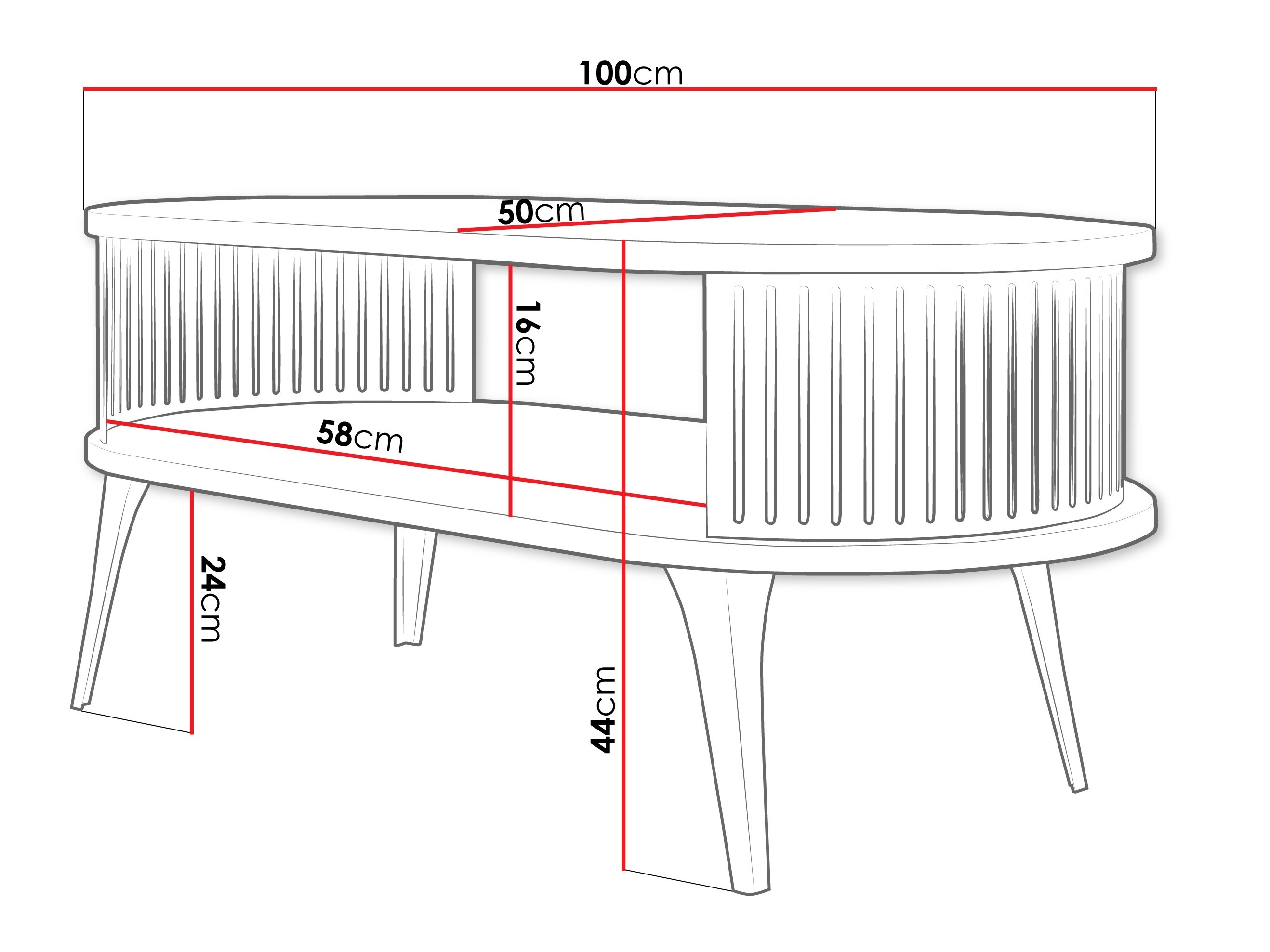 Table basse Vitum III (Blanc)