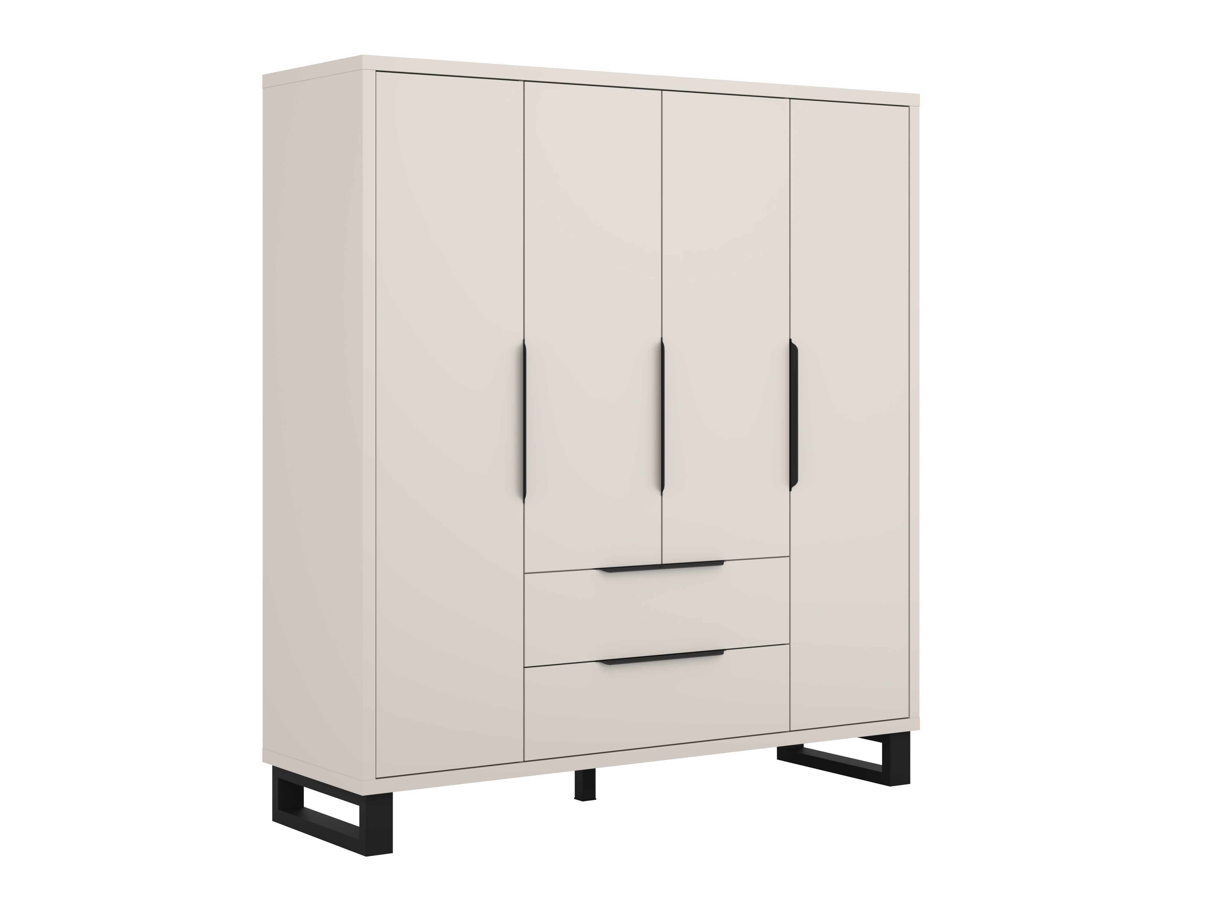 Armoire Avicavu 122 (Cachemire + Noir)