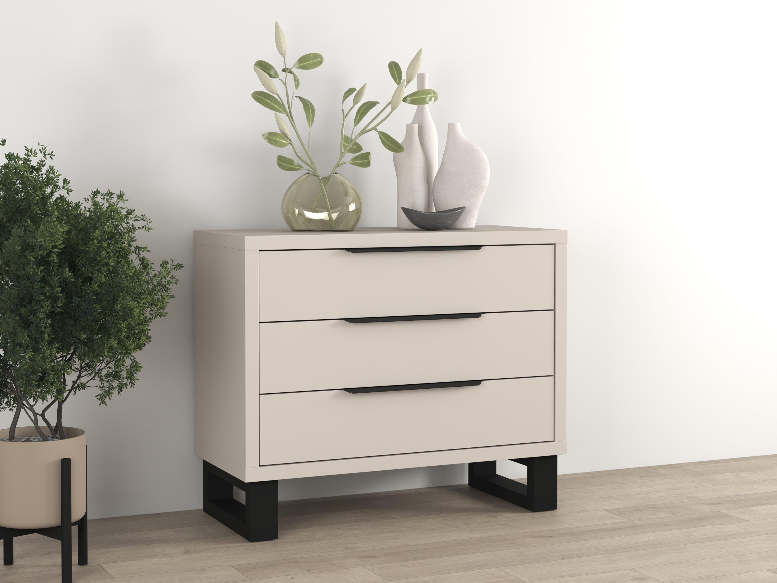 Commode Avicavu 124 (Cachemire + Noir)