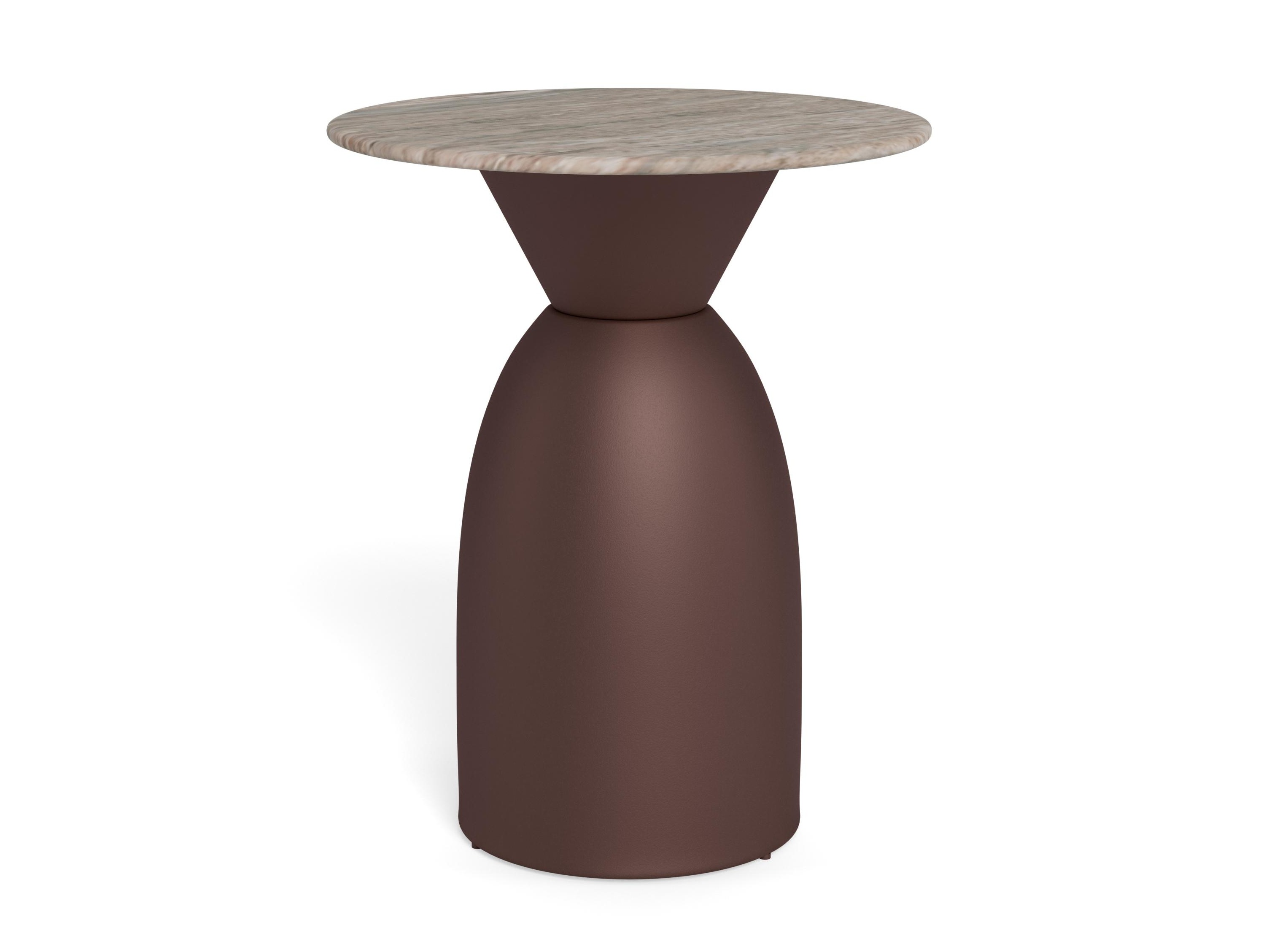 Table d'appoint Norsica 1074 (Marron + Marbre gris)