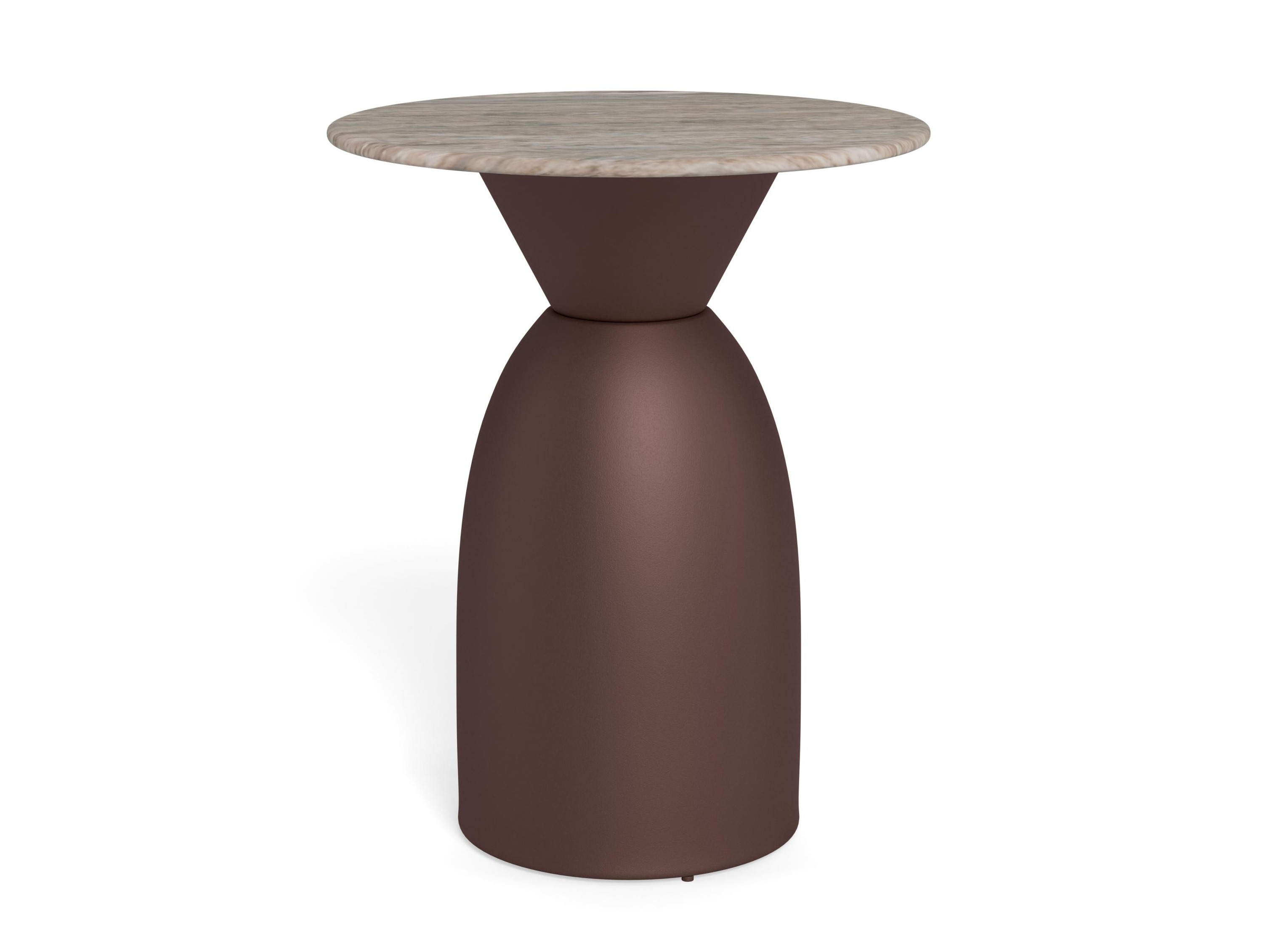 Table d'appoint Norsica 1074 (Marron + Marbre gris)