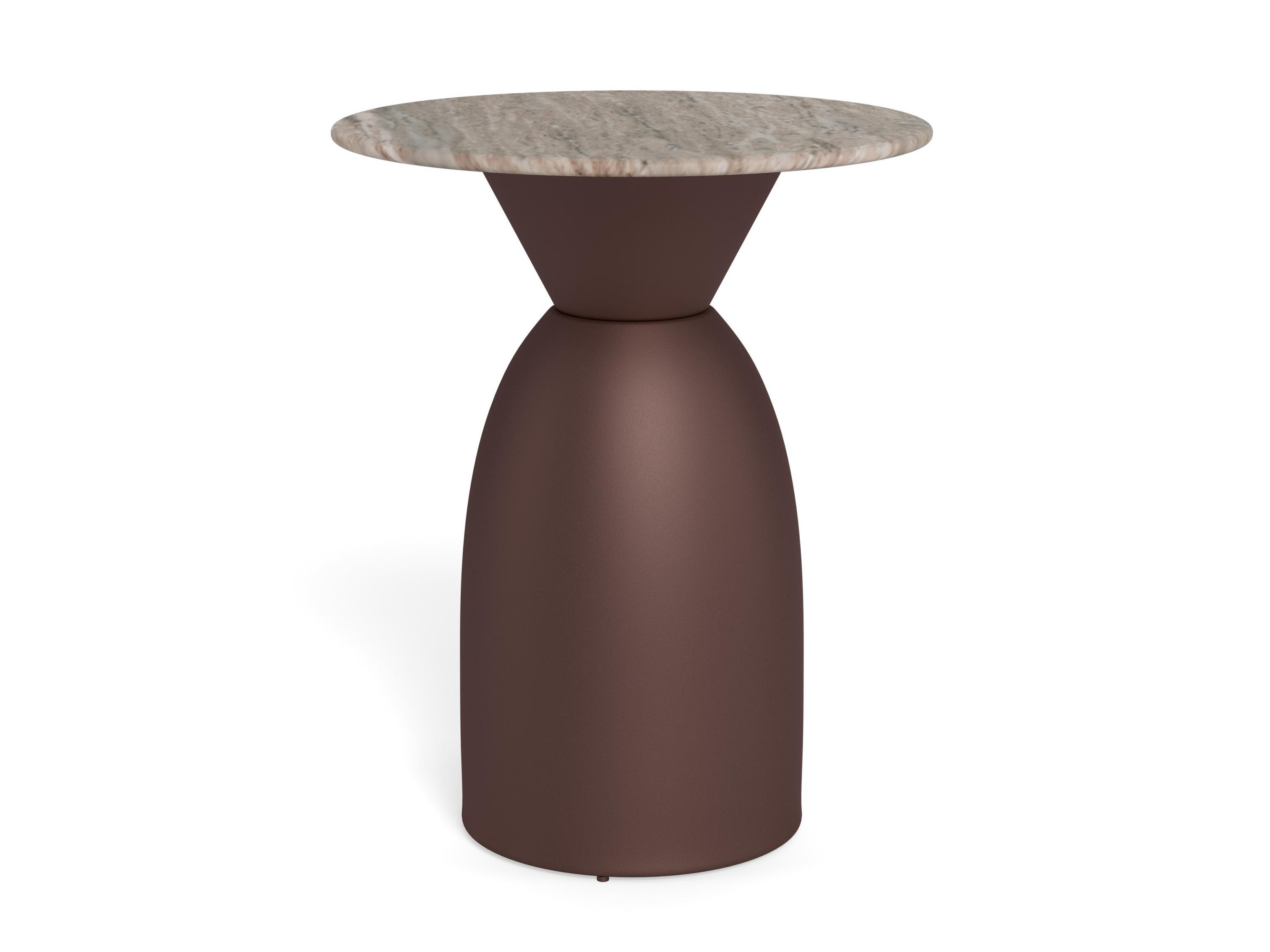 Table d'appoint Norsica 1074 (Marron + Marbre gris)