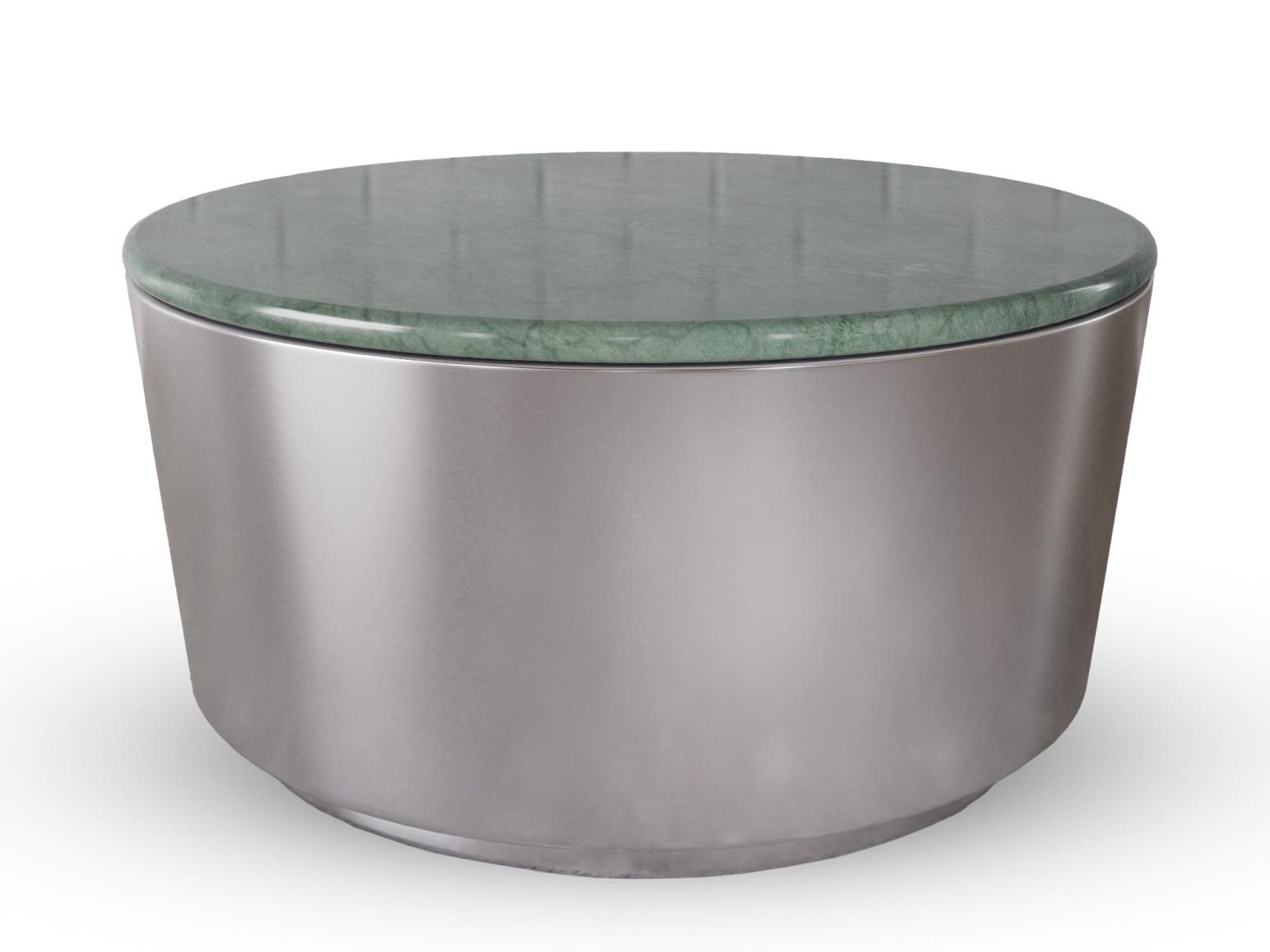 Table basse Norsica 1084 (Argent + Marbre vert)