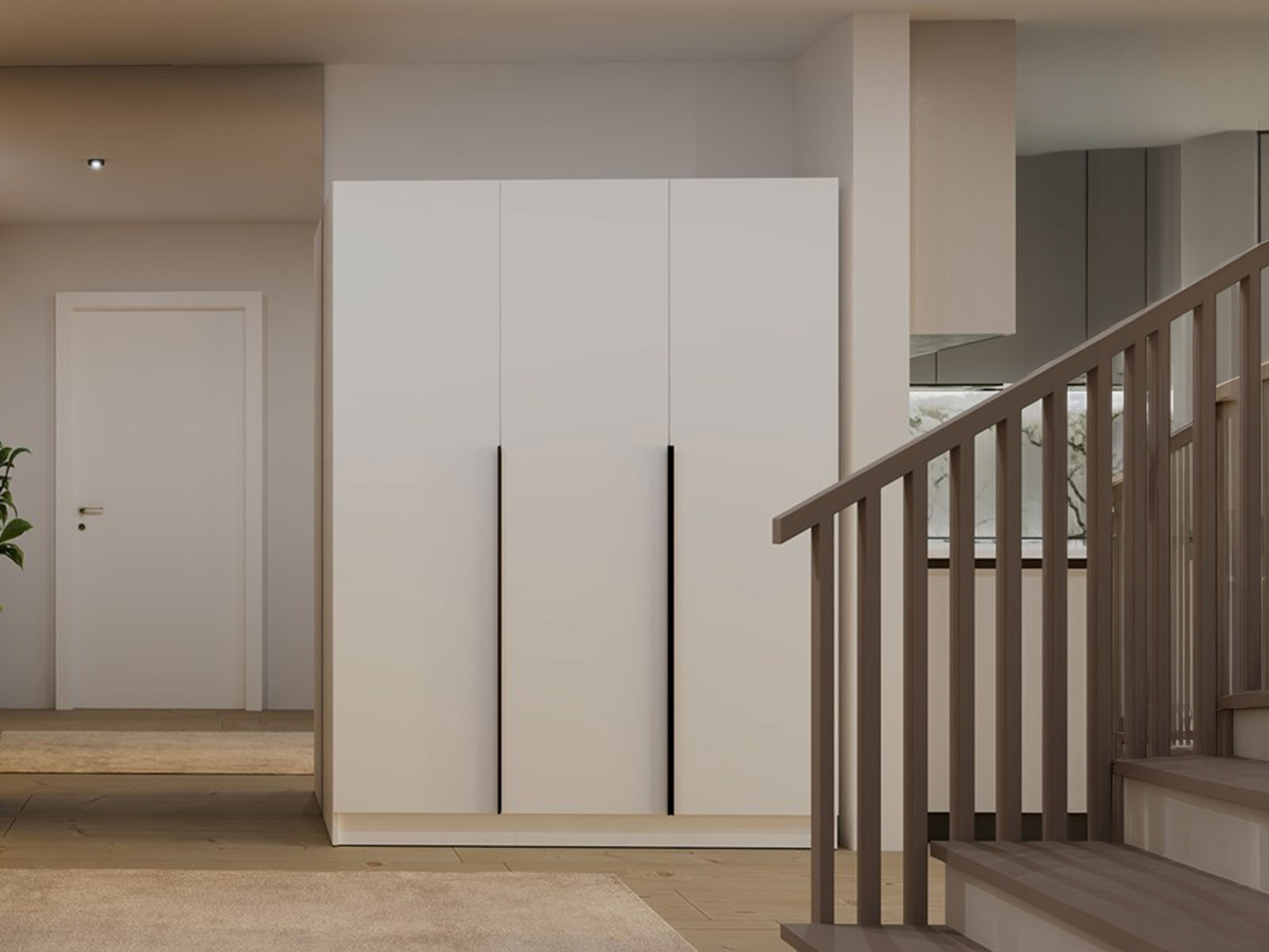 Armoire Mandeville 369 (Blanc + Noir)