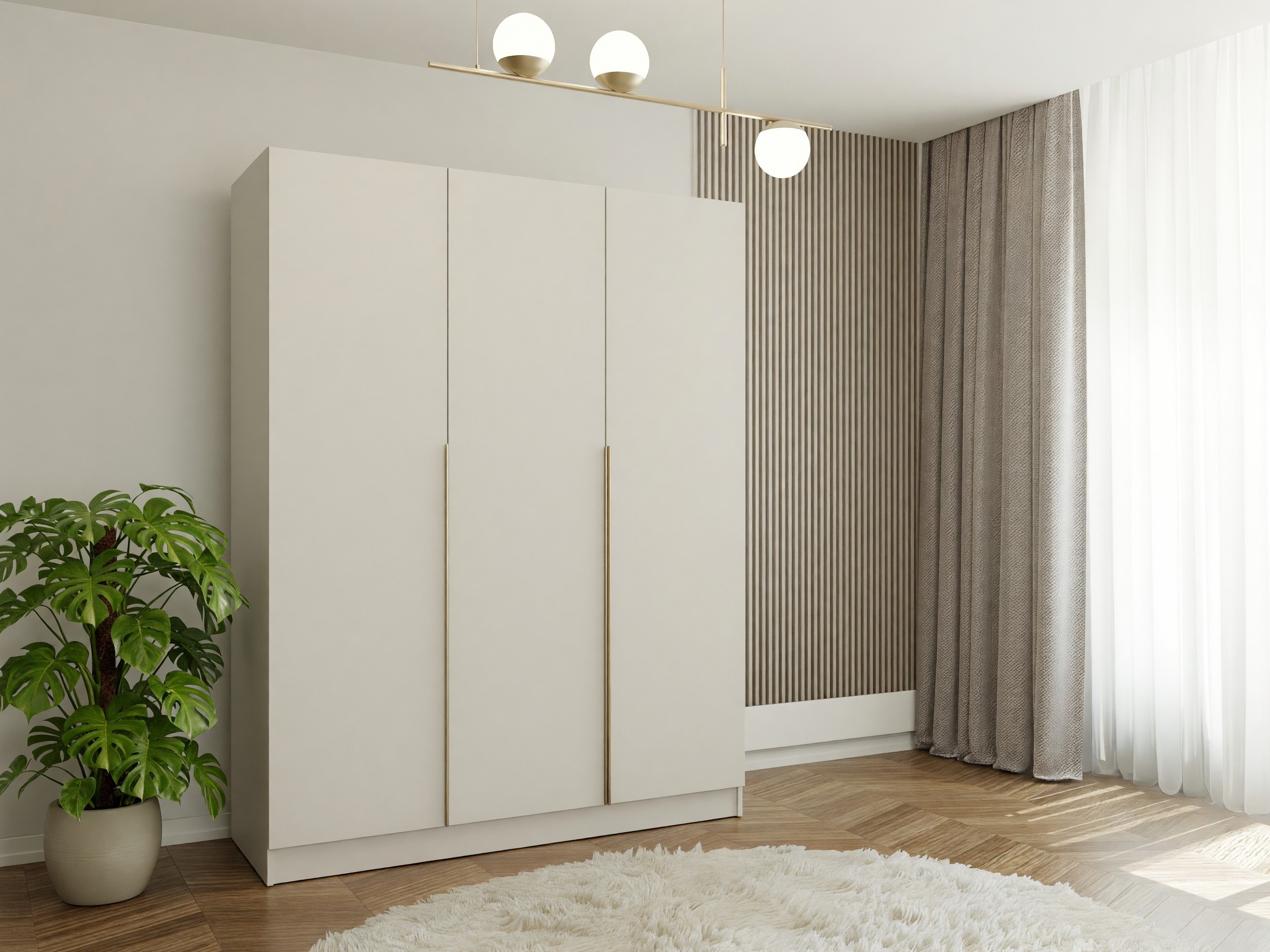 Armoire Mandeville 369 (Cachemire + Doré)