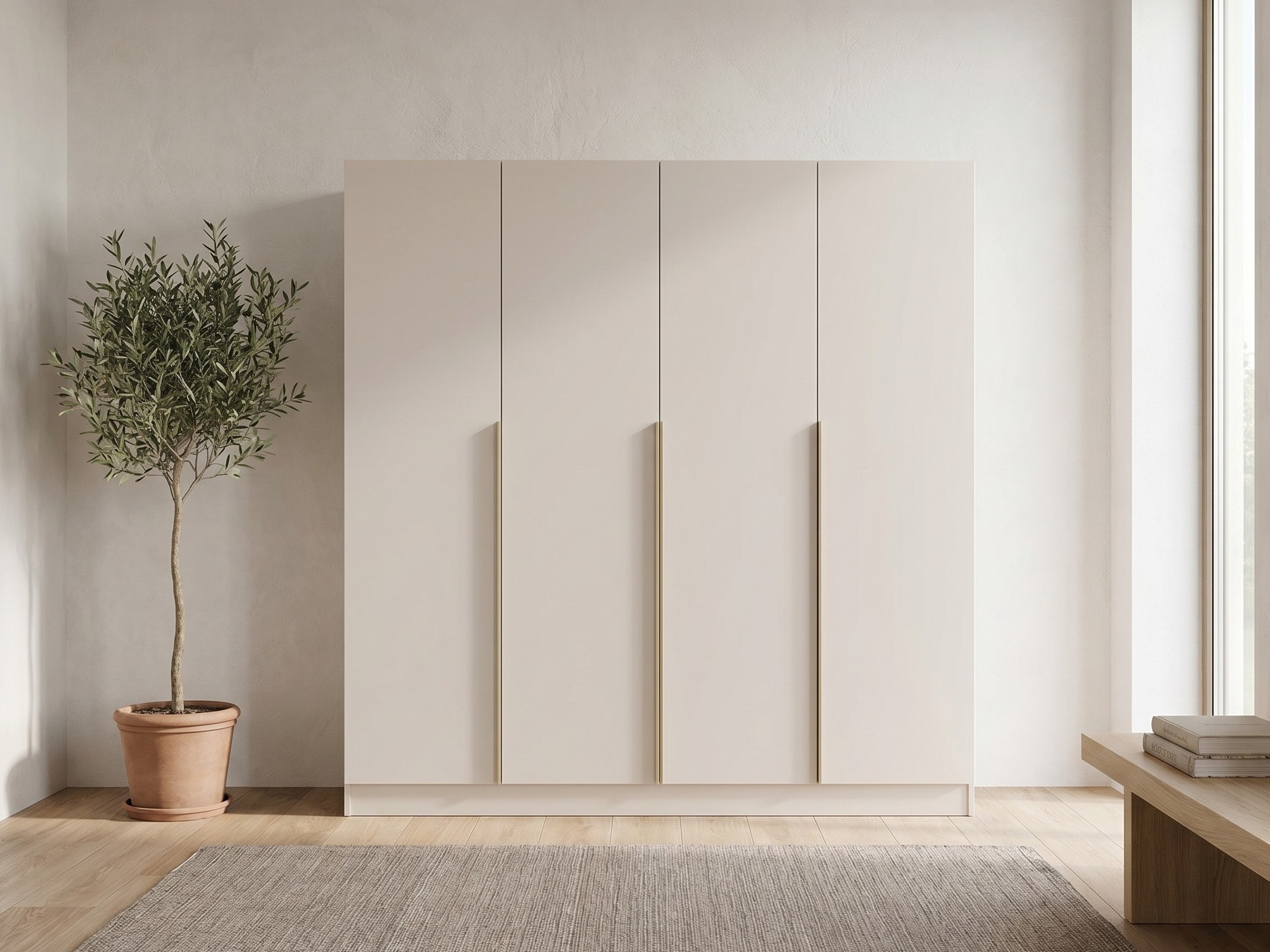 Armoire Mandeville 370 (Cachemire + Doré)
