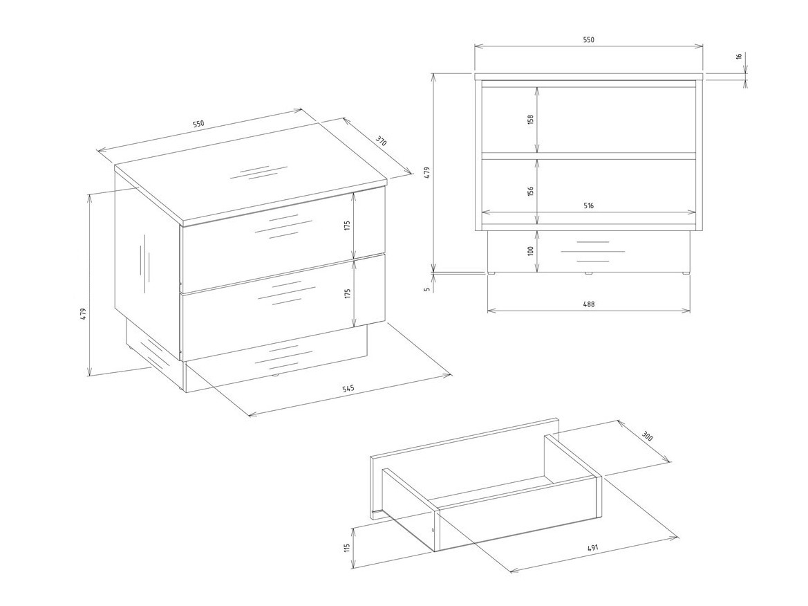 Table de chevet Mandeville 371