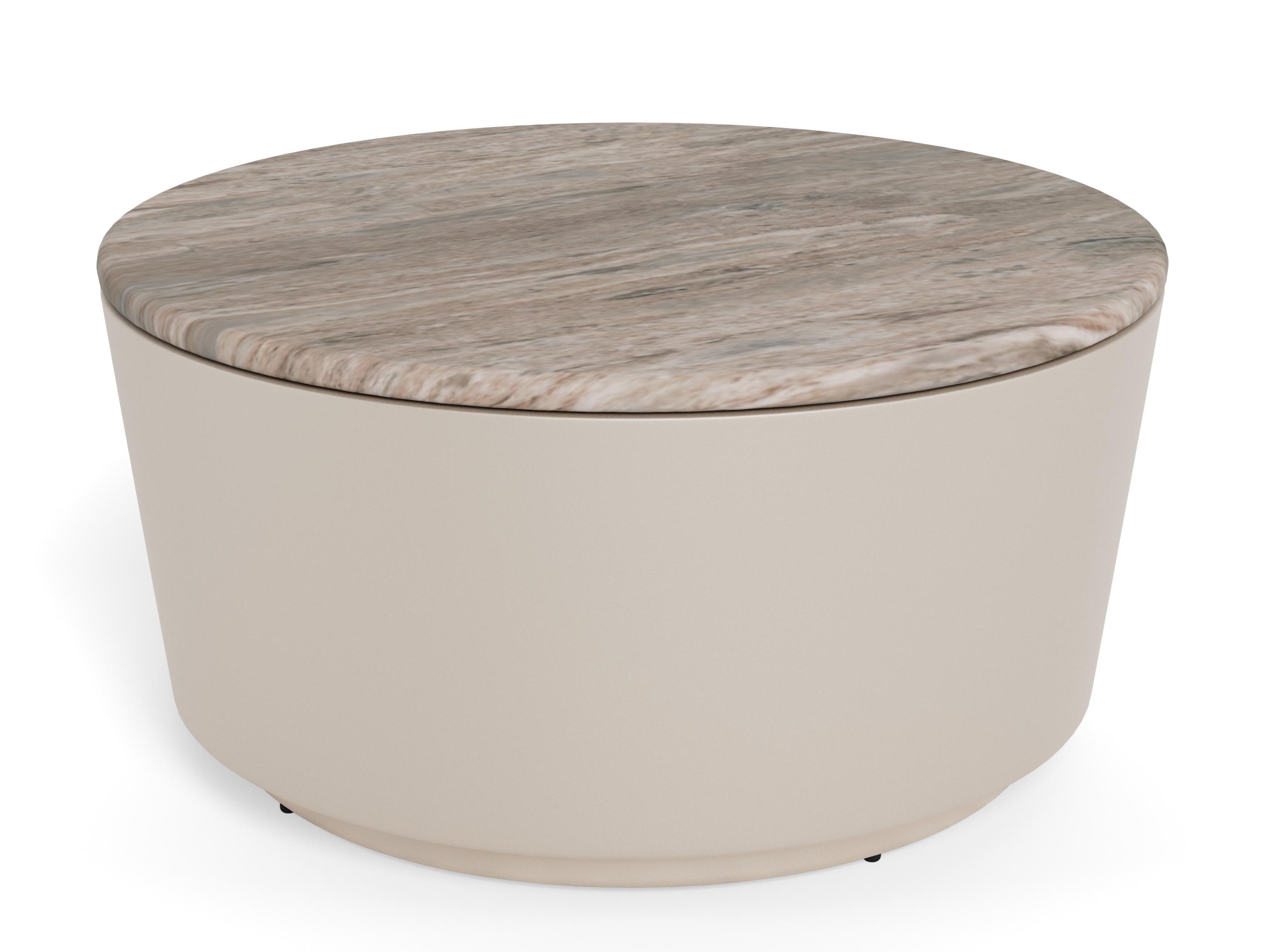 Table basse Norsica 1084 (Gris clair + Marbre gris)