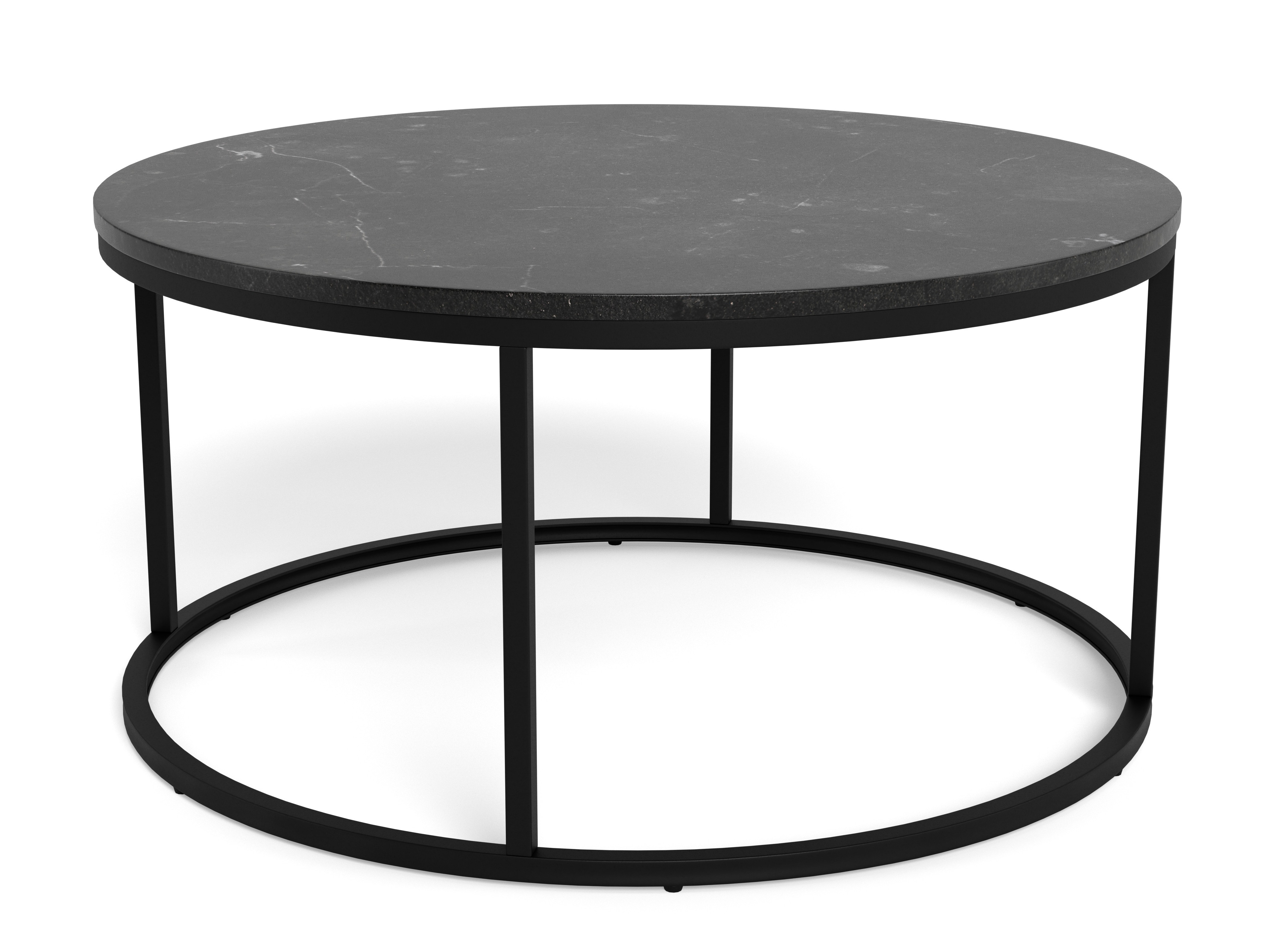 Table basse Norsica 692 (Noir + Marbre noir)