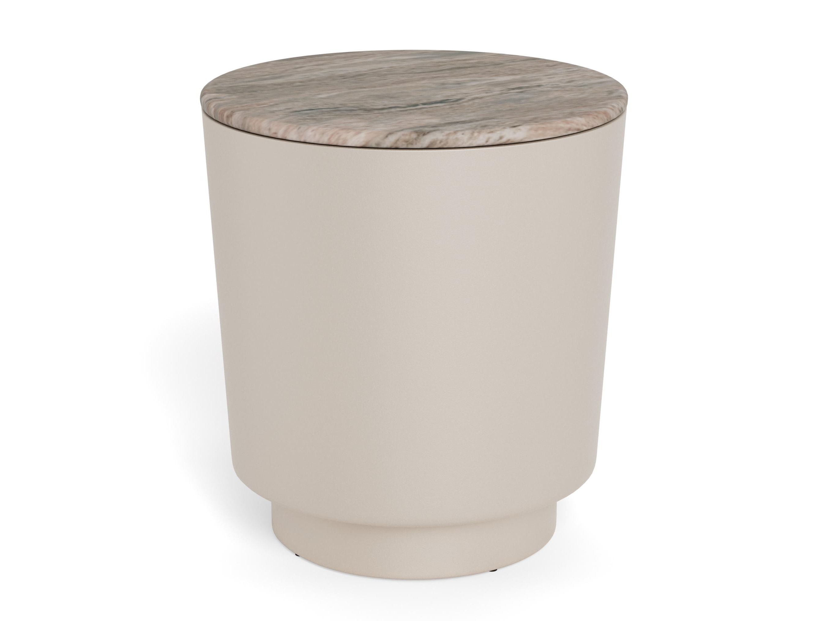 Table d'appoint Norsica 1083 (Gris clair + Marbre gris)