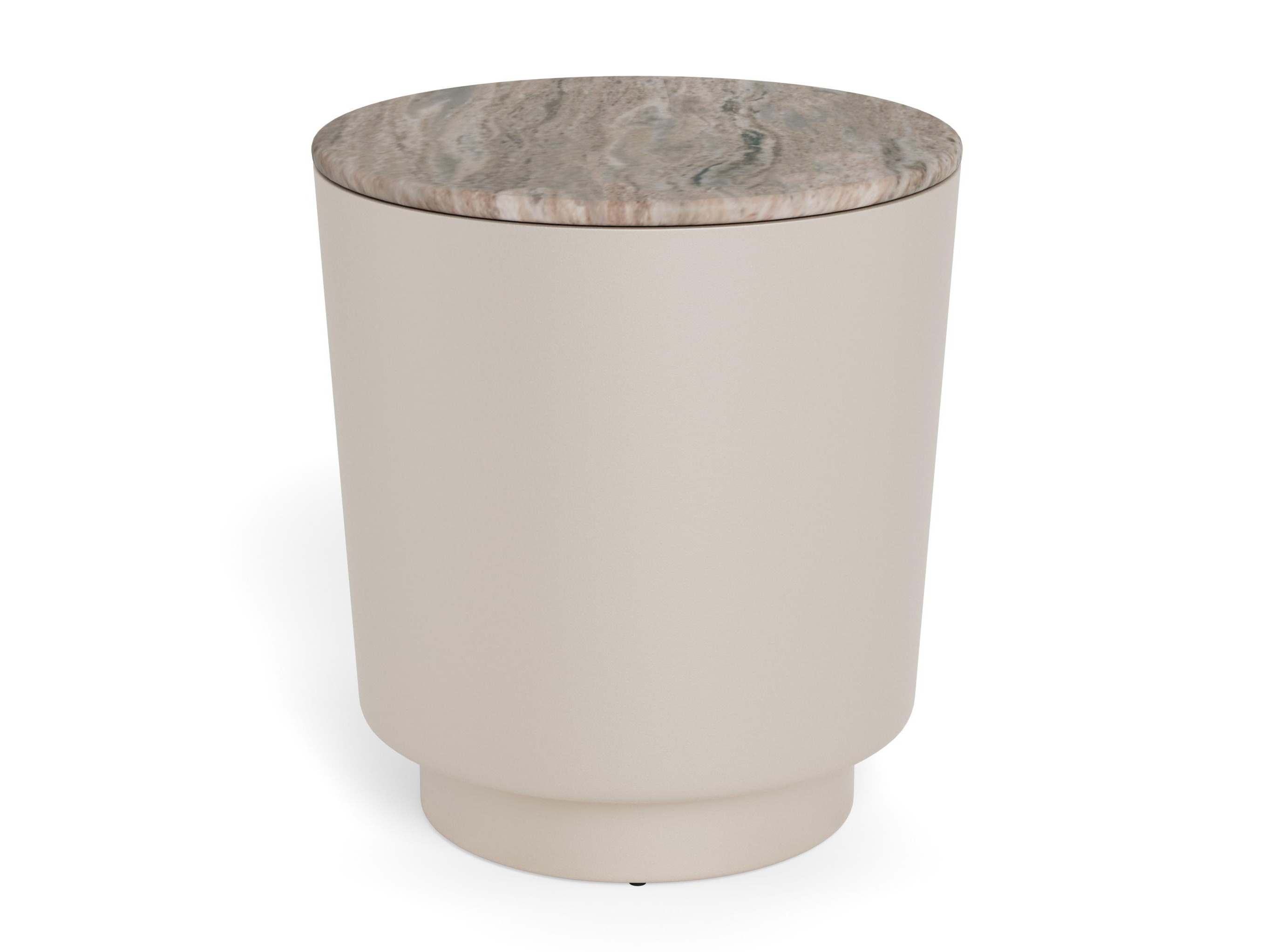 Table d'appoint Norsica 1083 (Gris clair + Marbre gris)