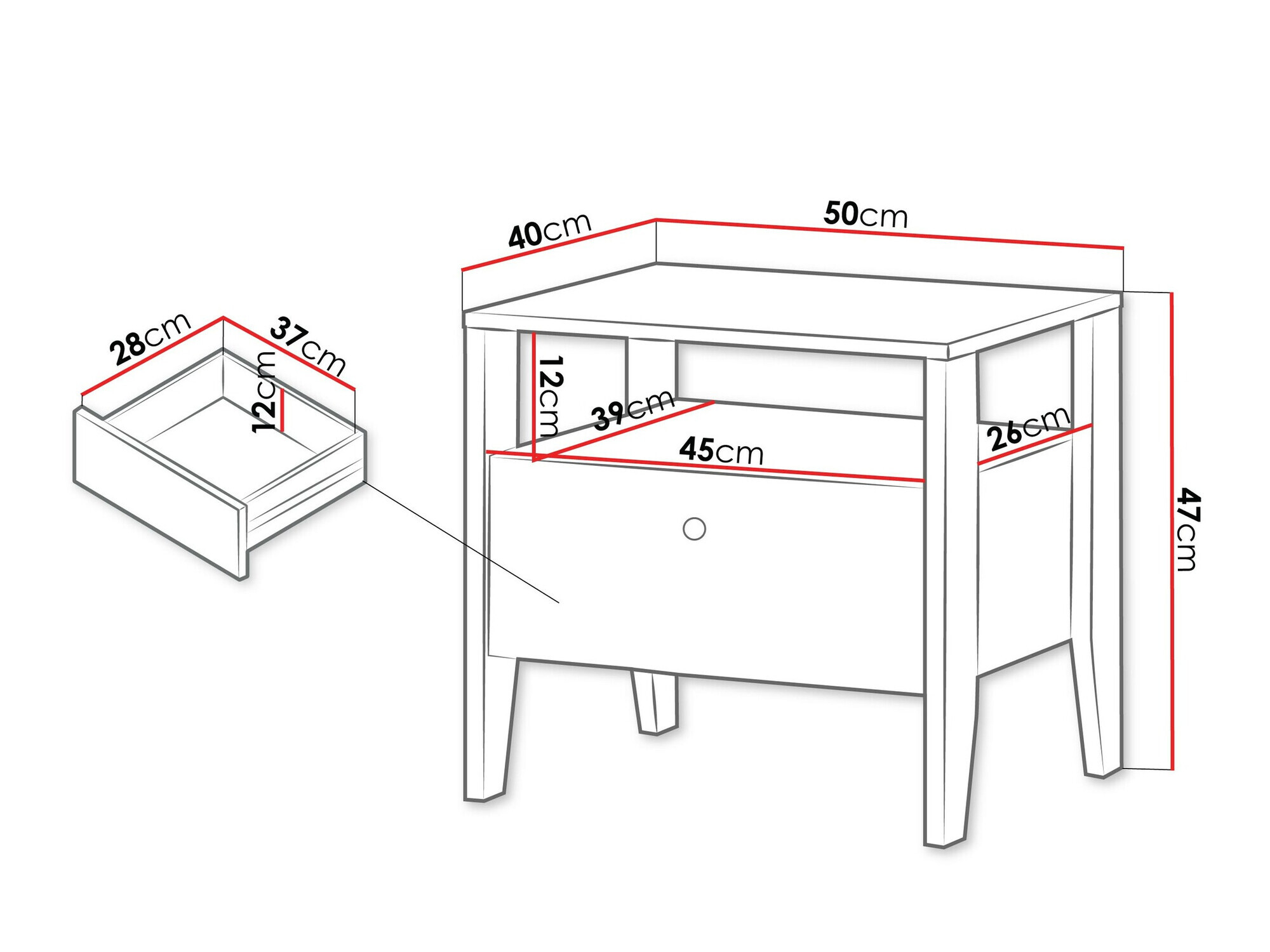 Table de chevet Morlivo 102