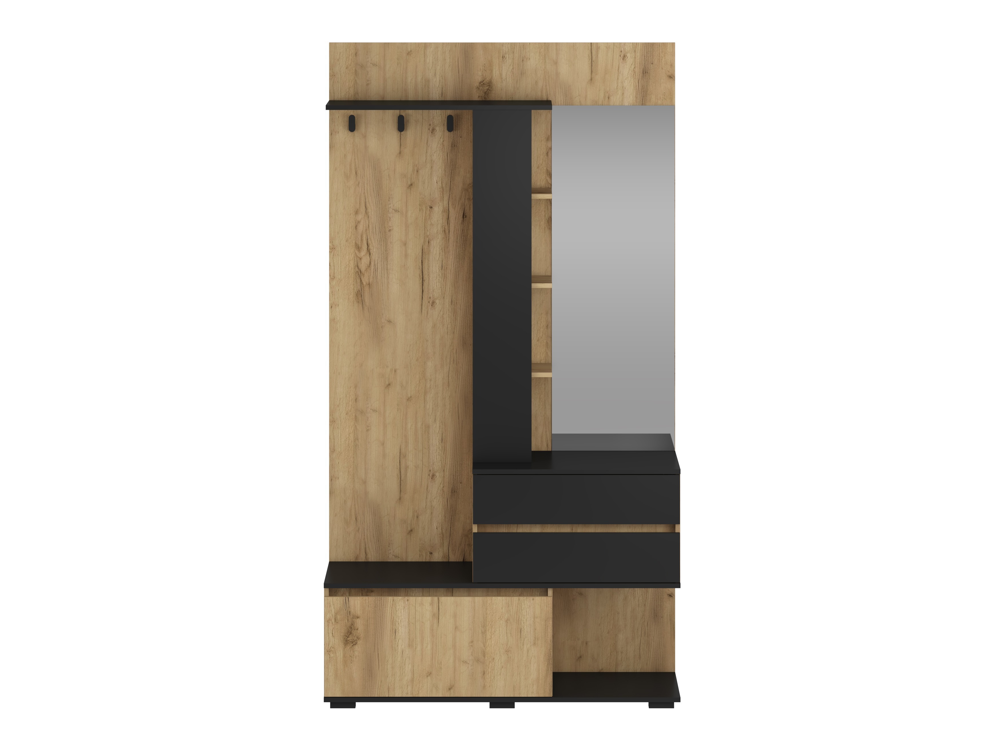 Meuble d'entrée Houston 2123 (Chêne doré + Noir)