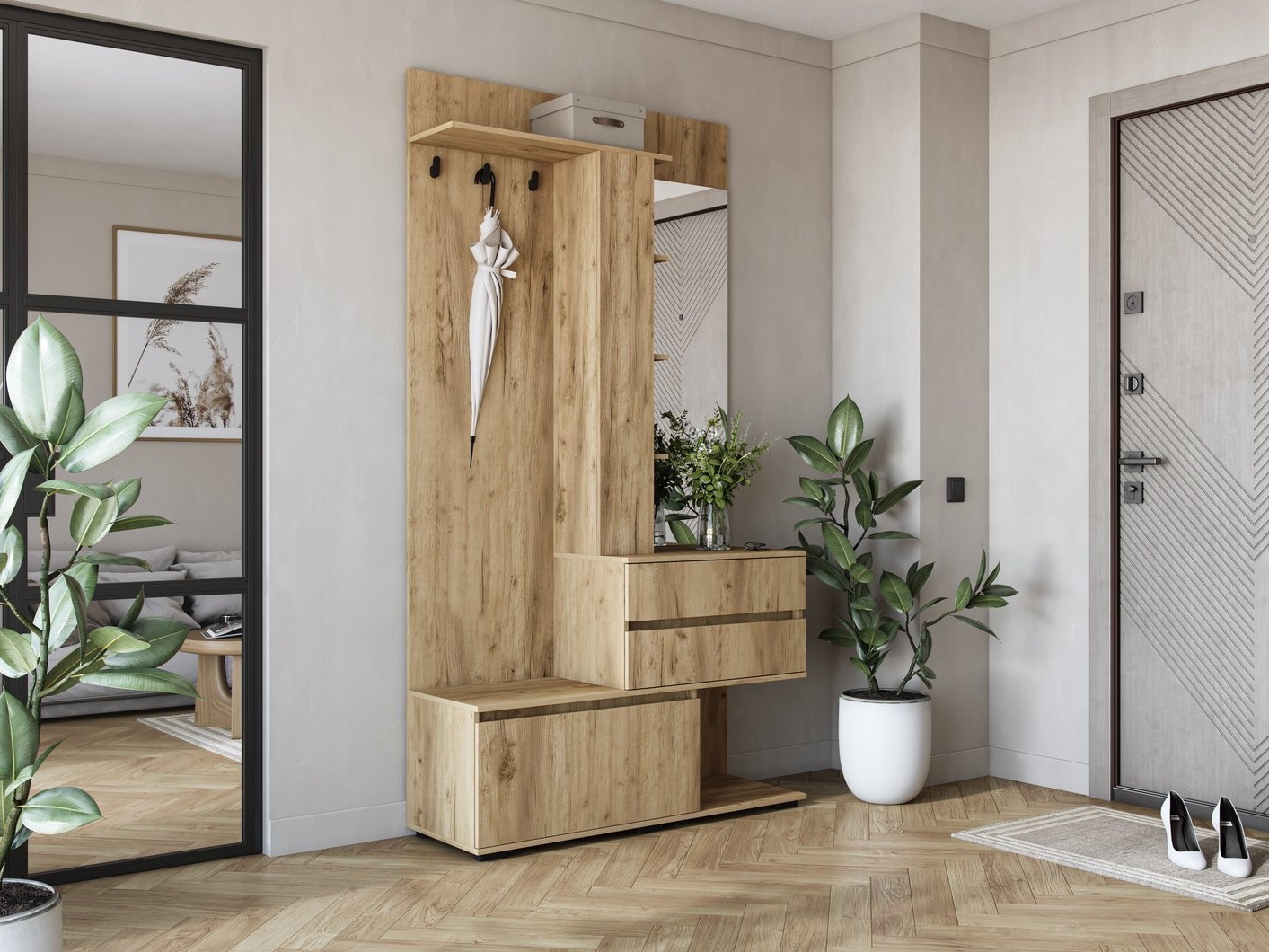 Meuble d'entrée Houston 2123 (Chêne doré)