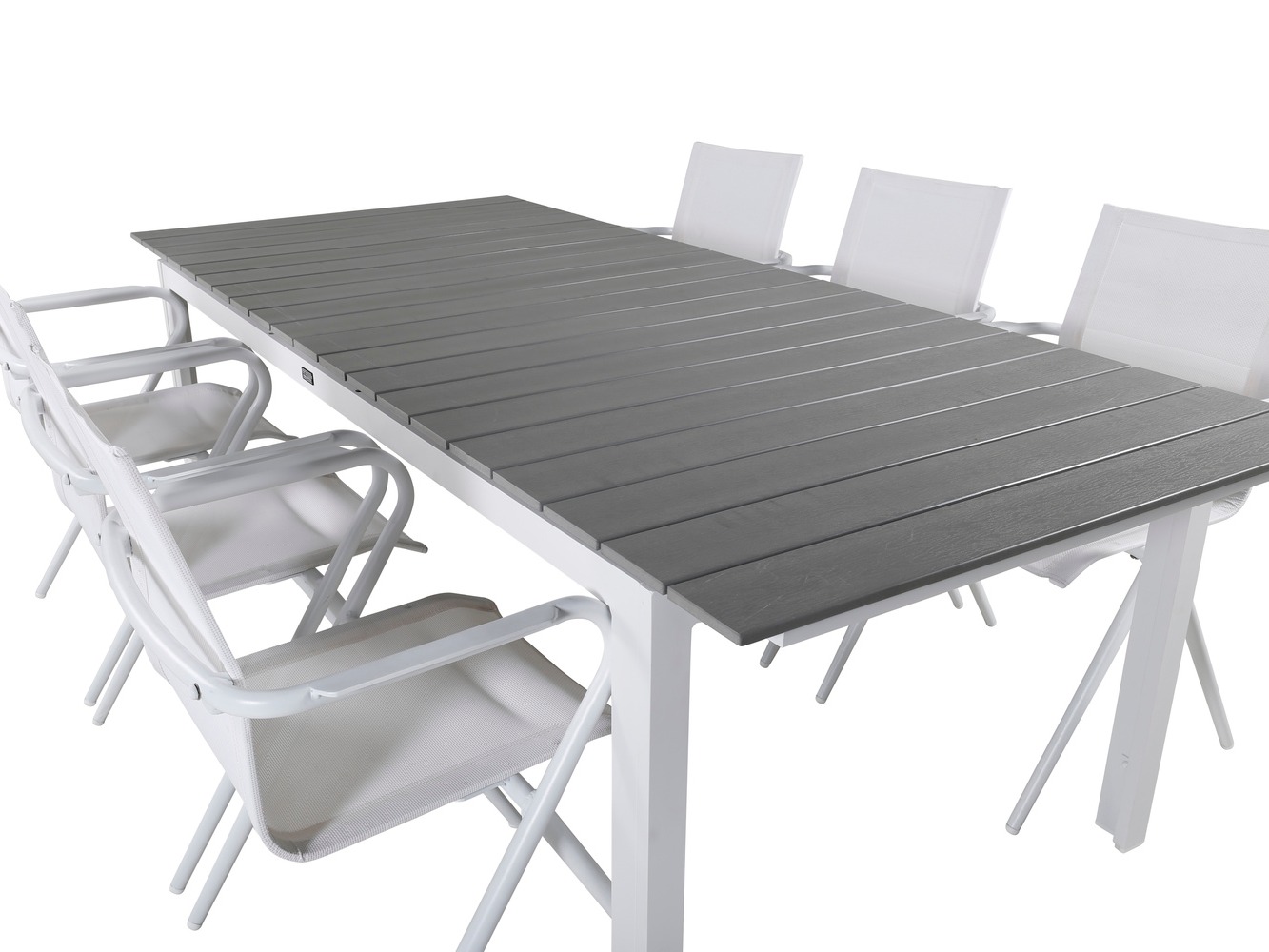 Table de jardin Dallas 668 (Gris + Blanc)