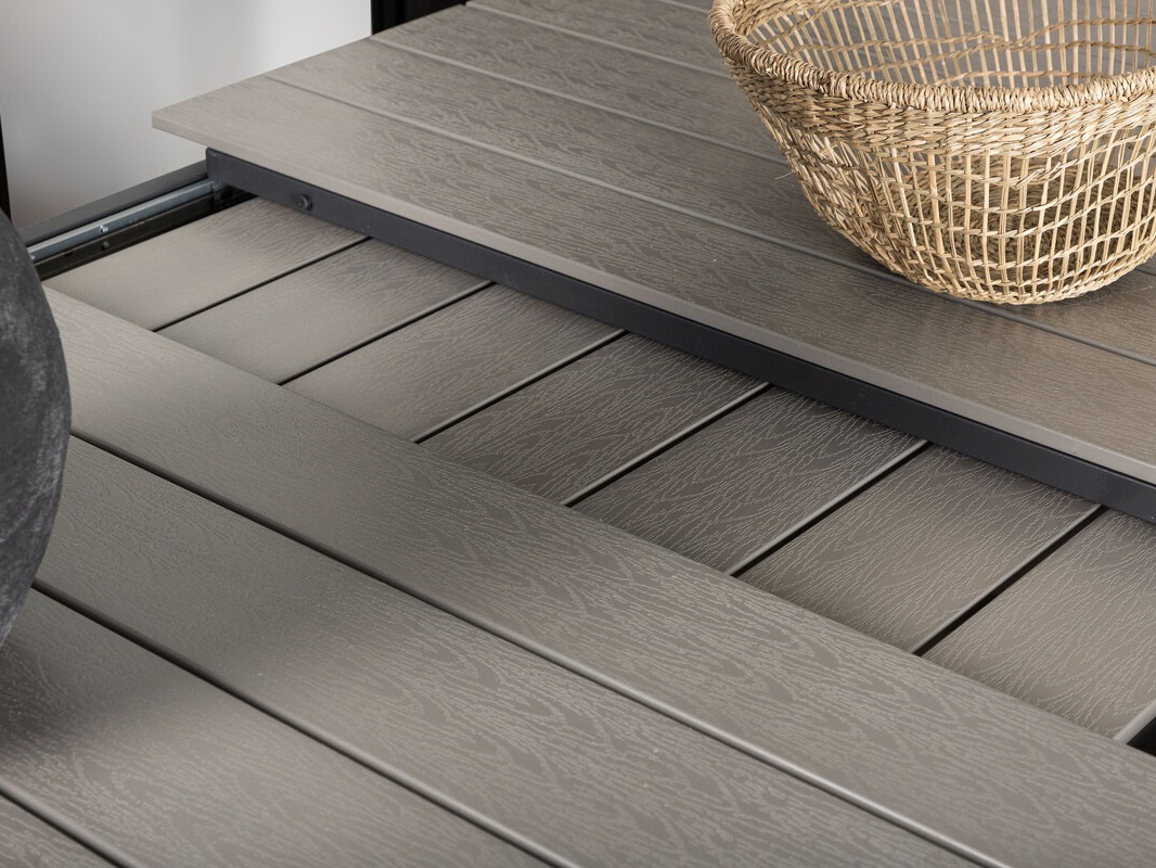 Table de jardin Dallas 668 (Gris + Noir)