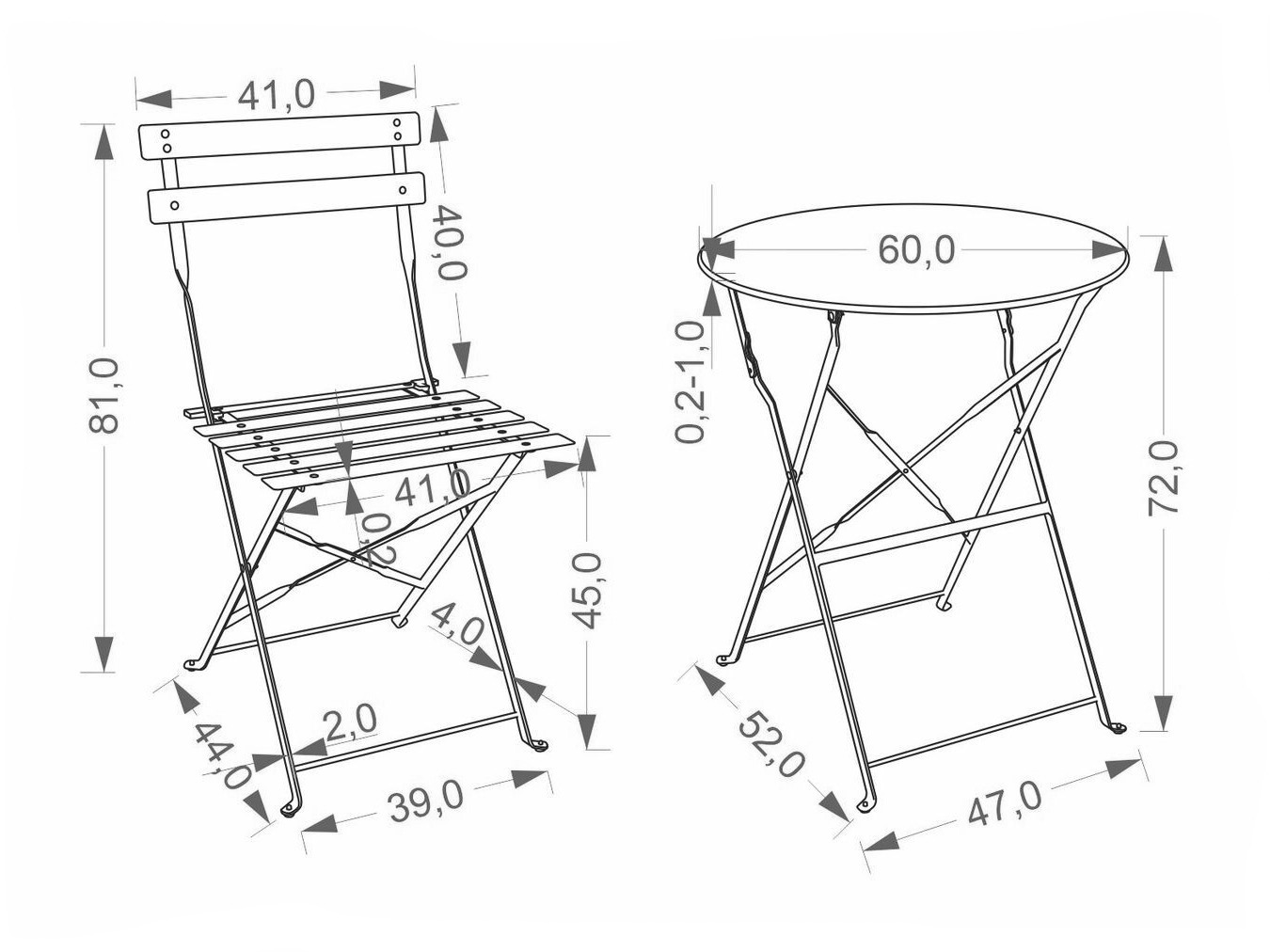 Ensemble de balcon Houston 2129 (Cappuccino)