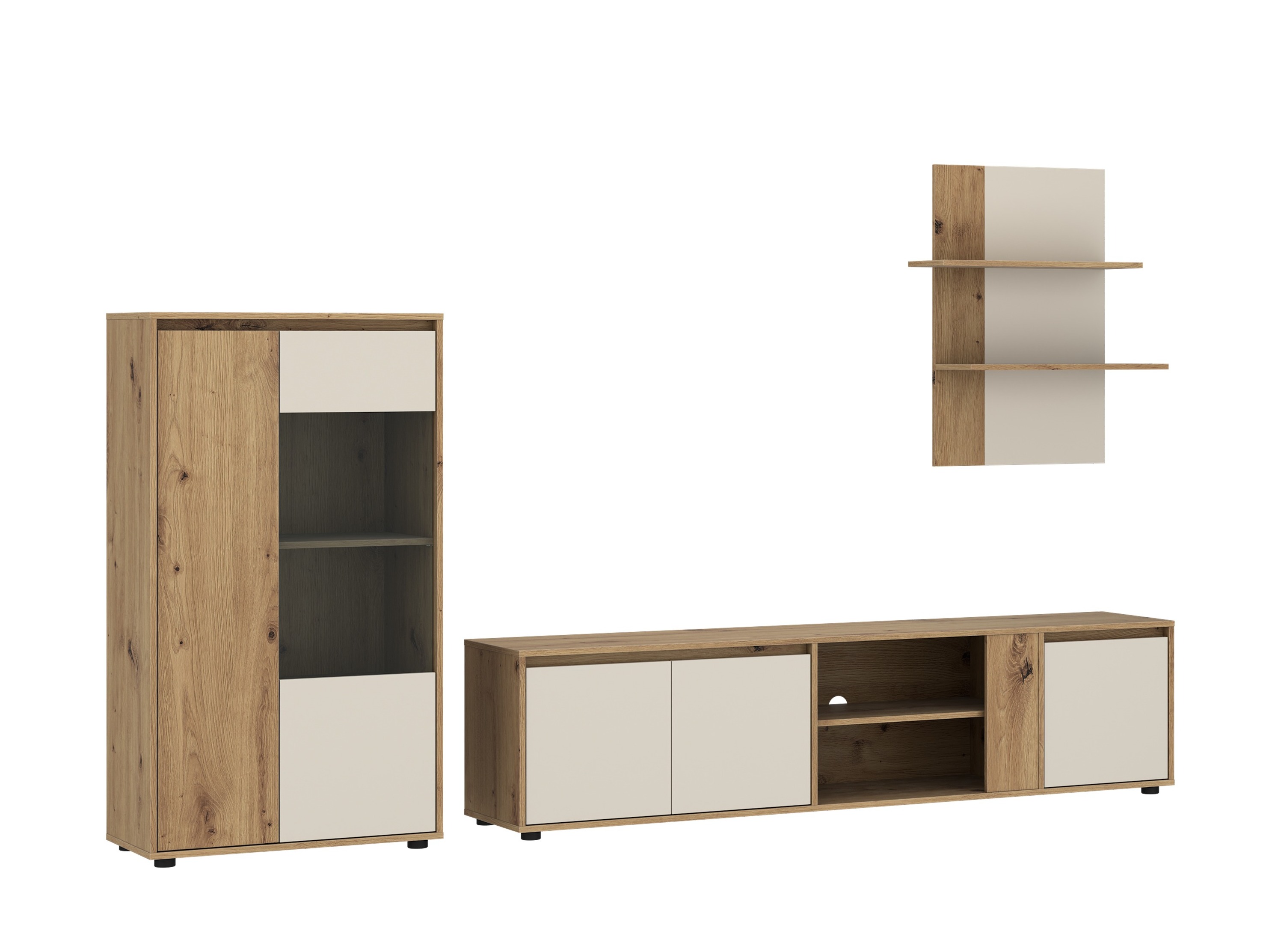 Ensemble de salon Ontario 226 (Cachemire + Chêne Artisan)