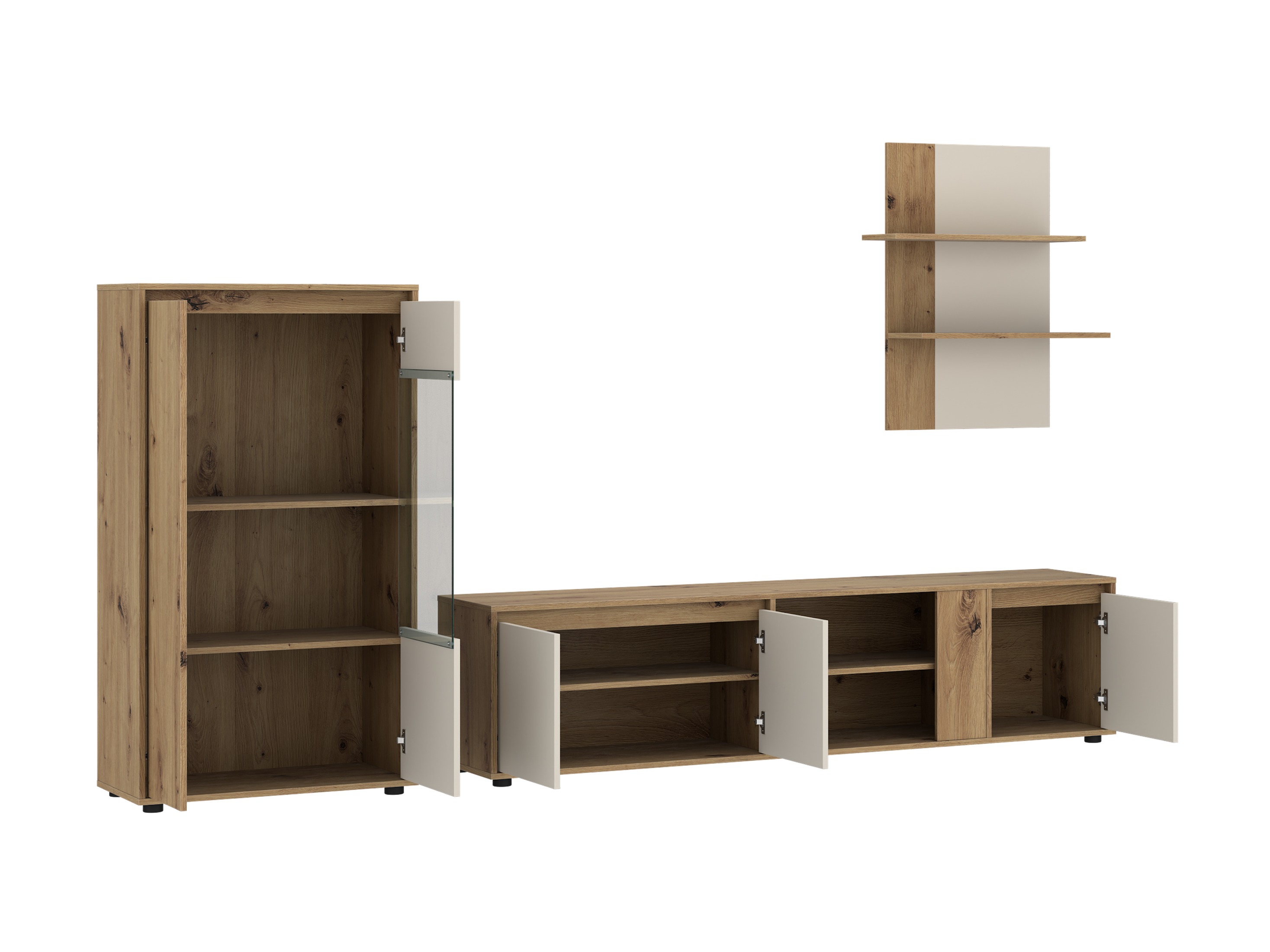 Ensemble de salon Ontario 226 (Cachemire + Chêne Artisan)