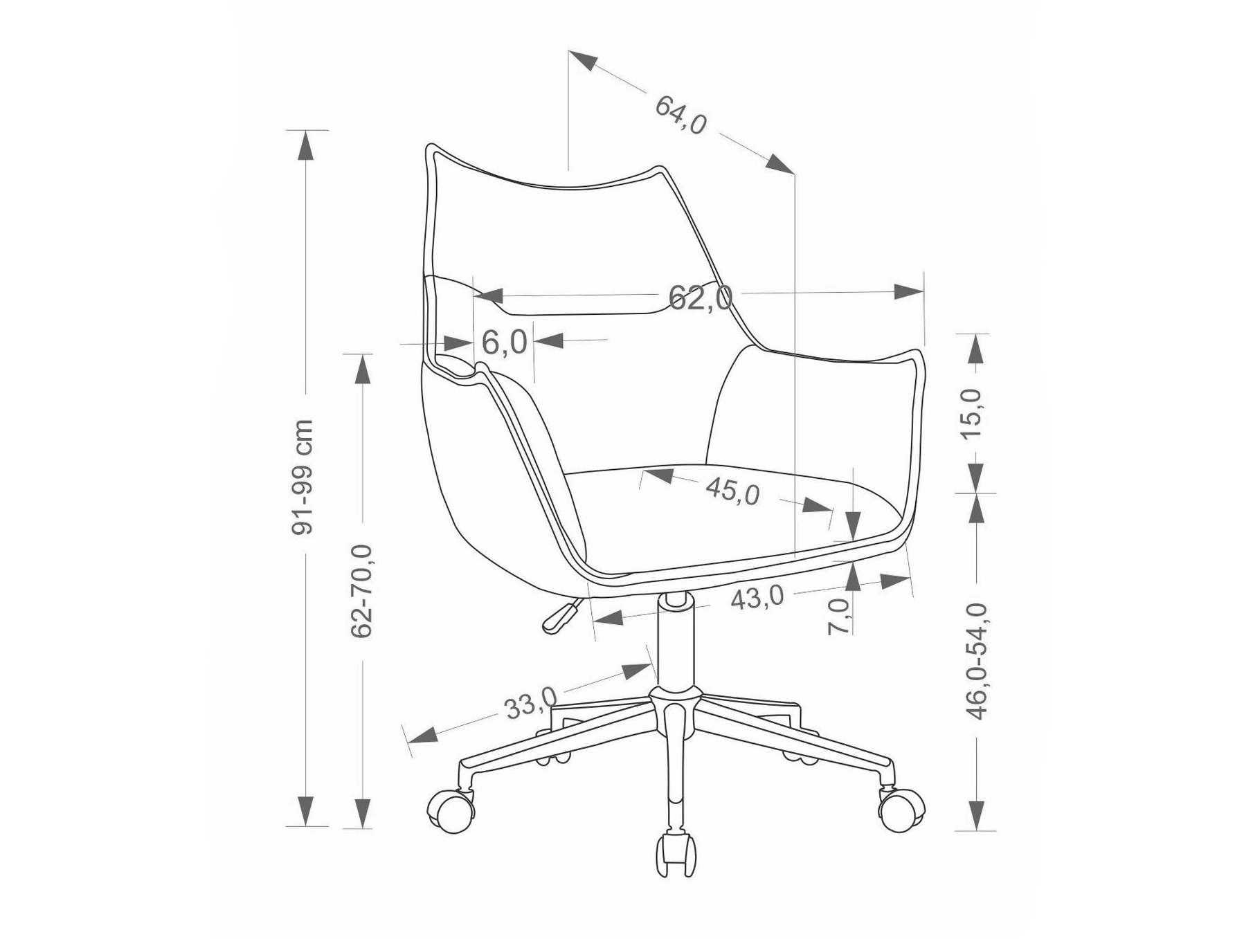 Chaise de bureau Houston 2131 (Marron)