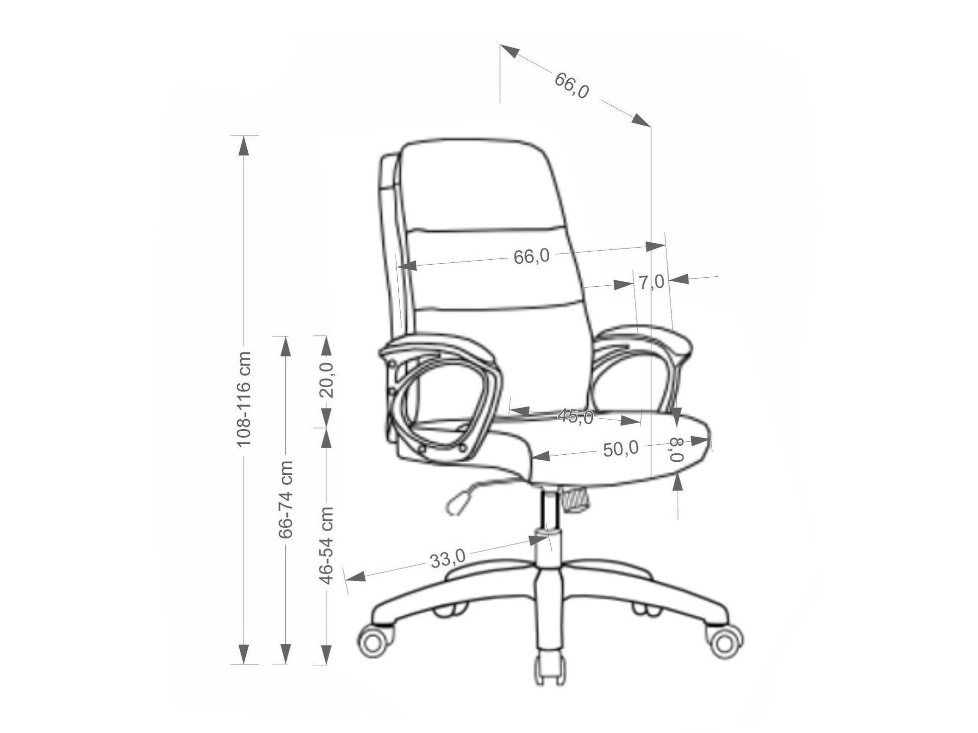 Chaise de bureau Houston 2132 (Gris)