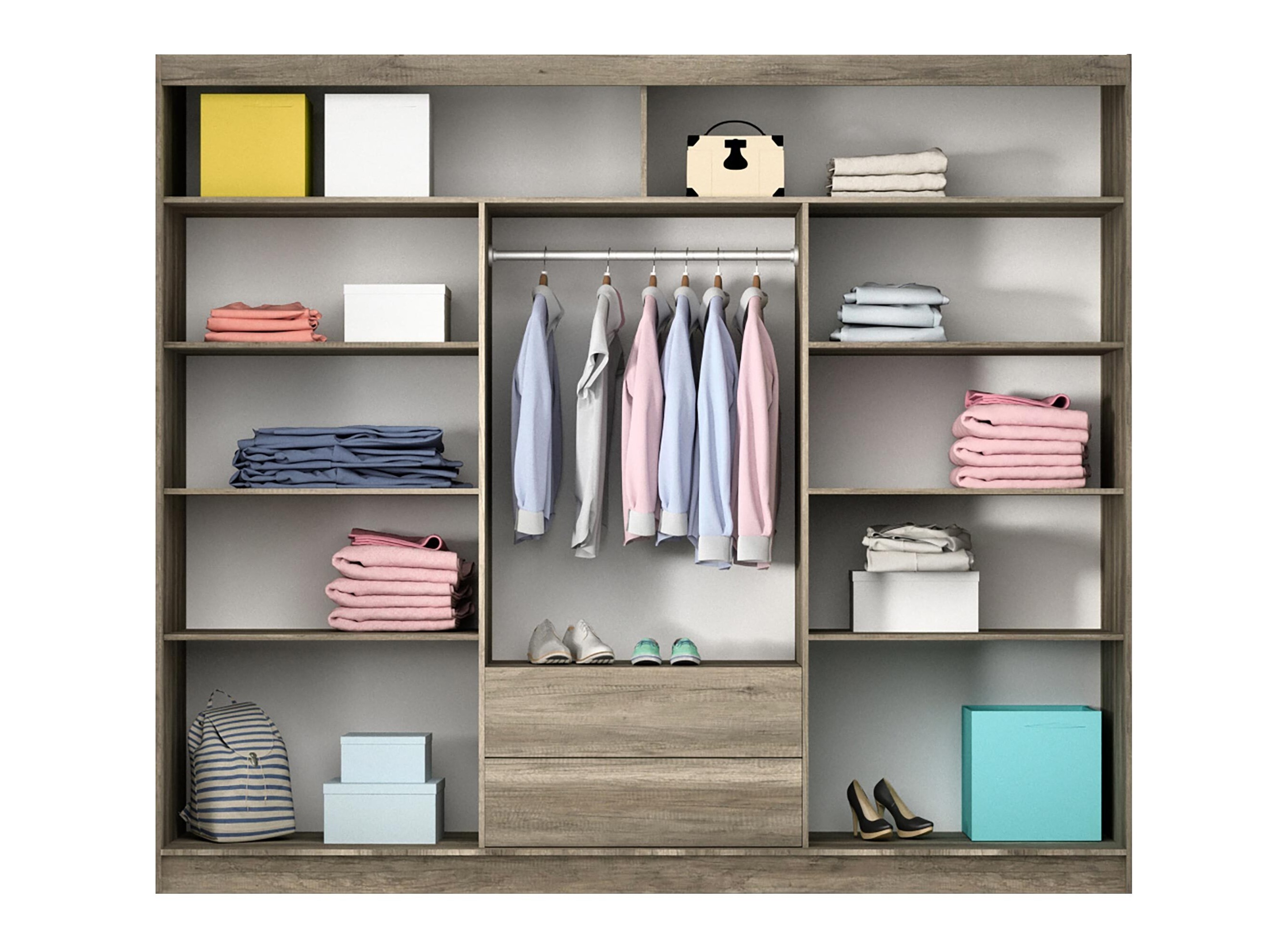 Armoire Honolulu 109 (Blanc + Canyon chêne)