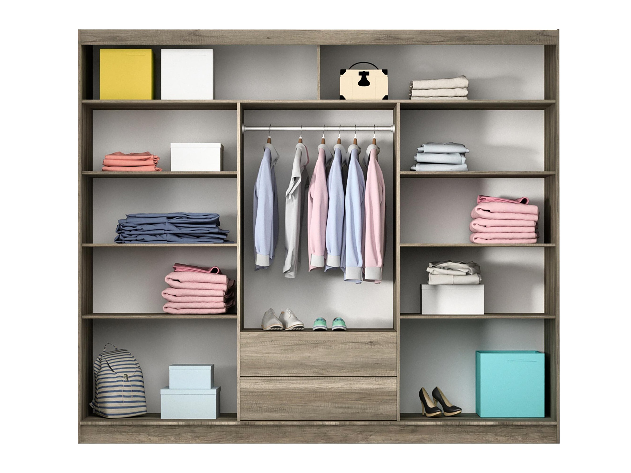 Armoire Honolulu 109 (Lava + Canyon chêne)