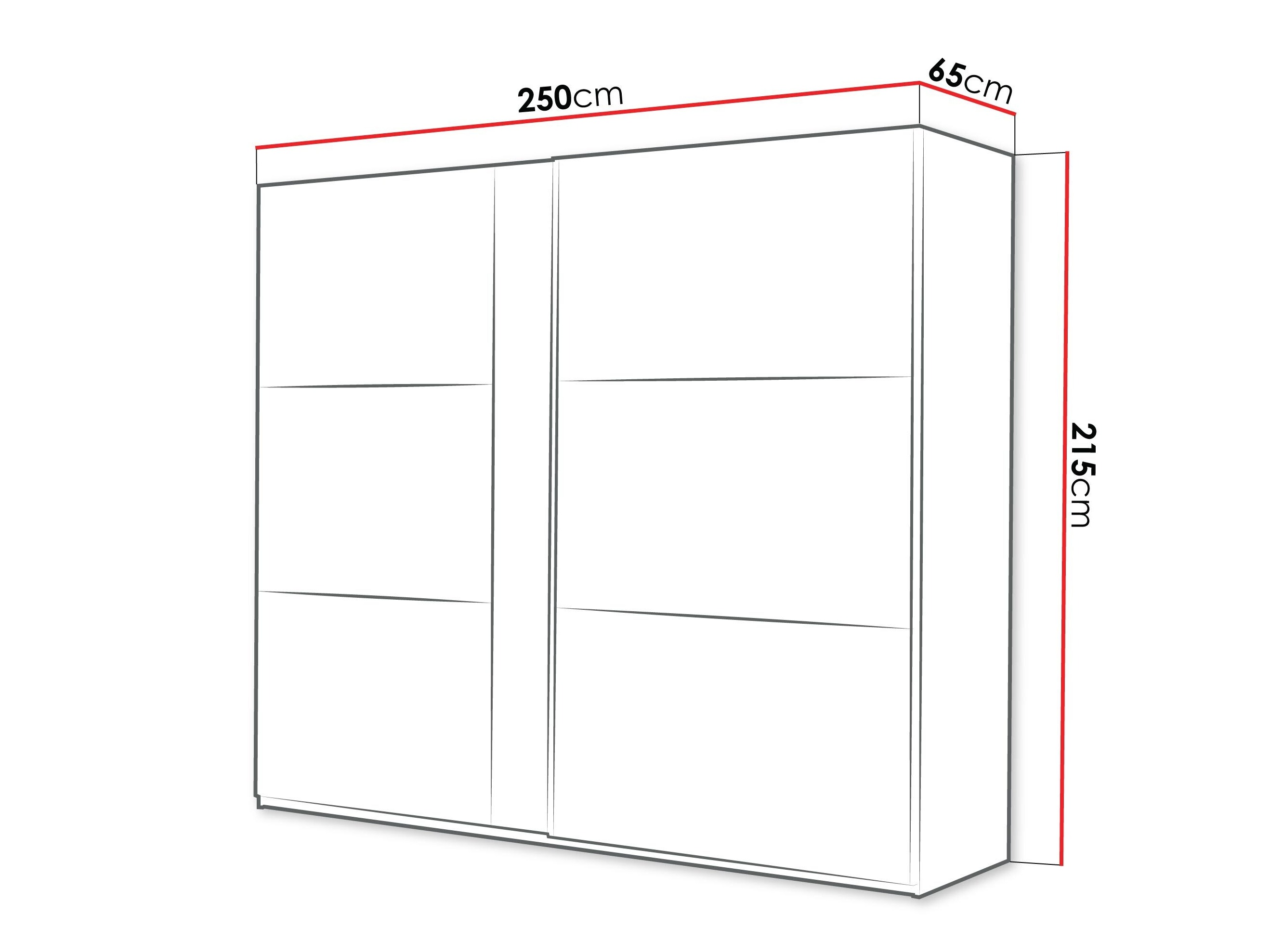 Armoire Honolulu 122 (Graphite + Blanc brillant)