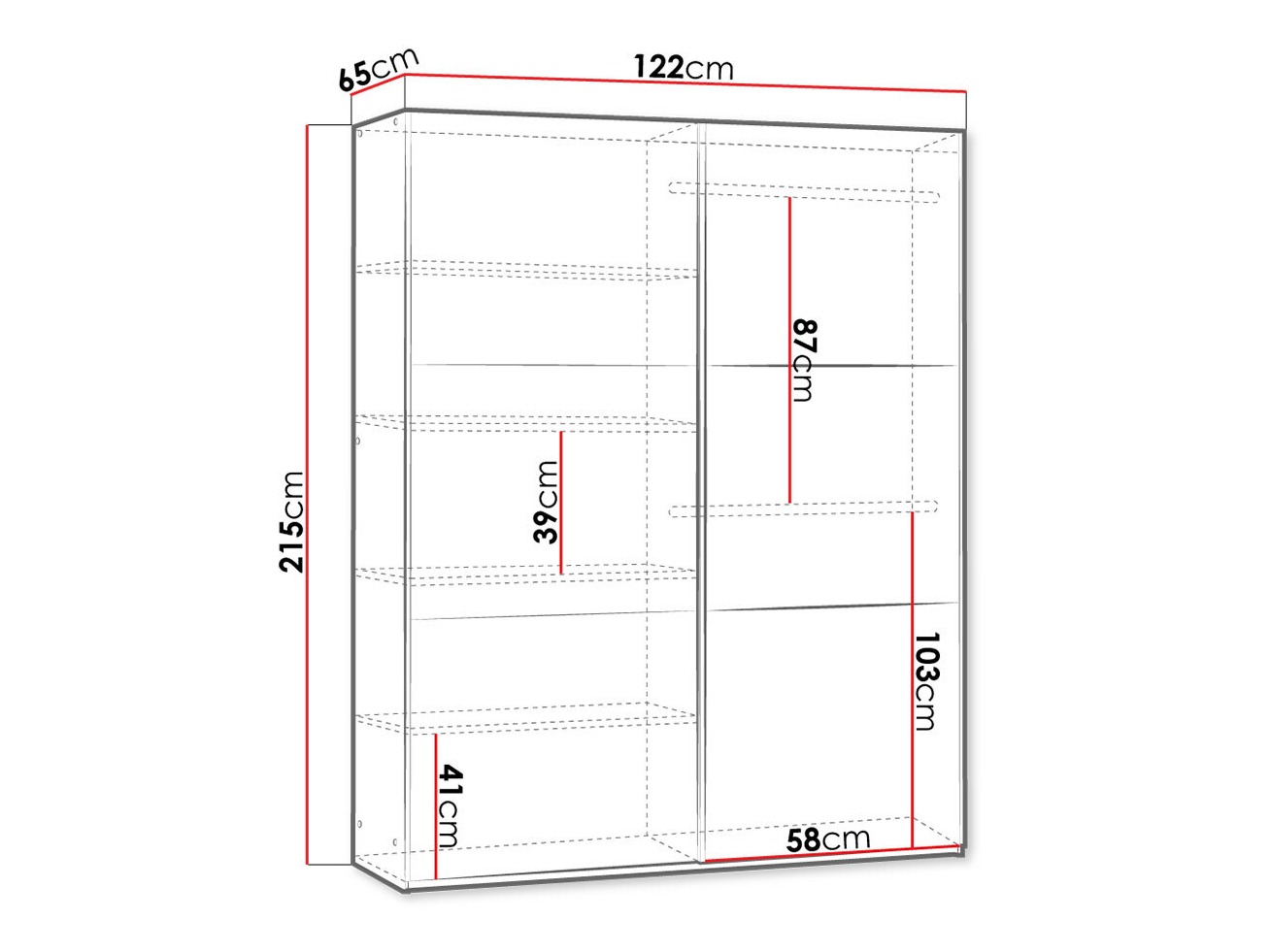 Armoire Honolulu 123 (Graphite)