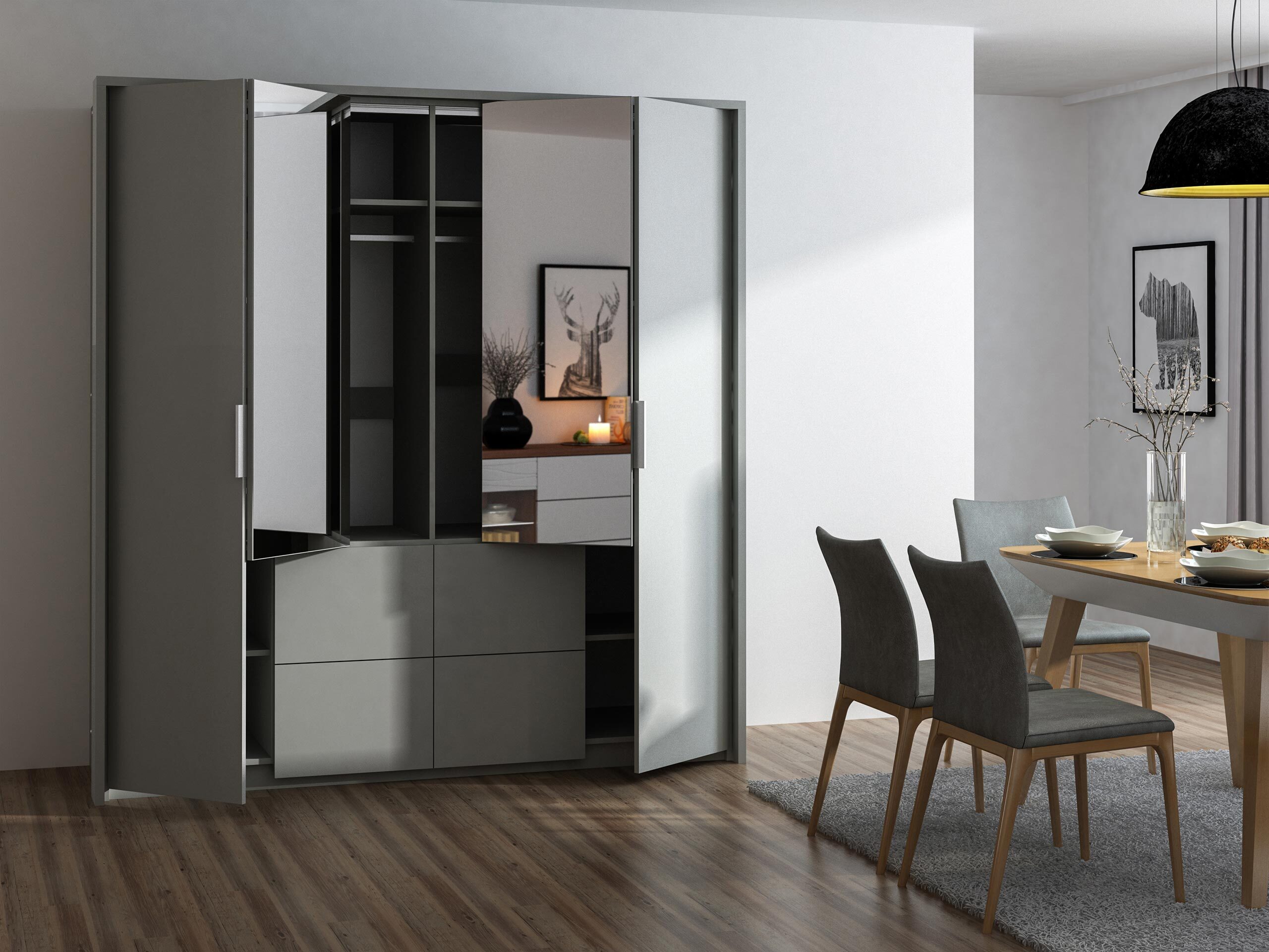 Armoire Honolulu 139 (Gris)