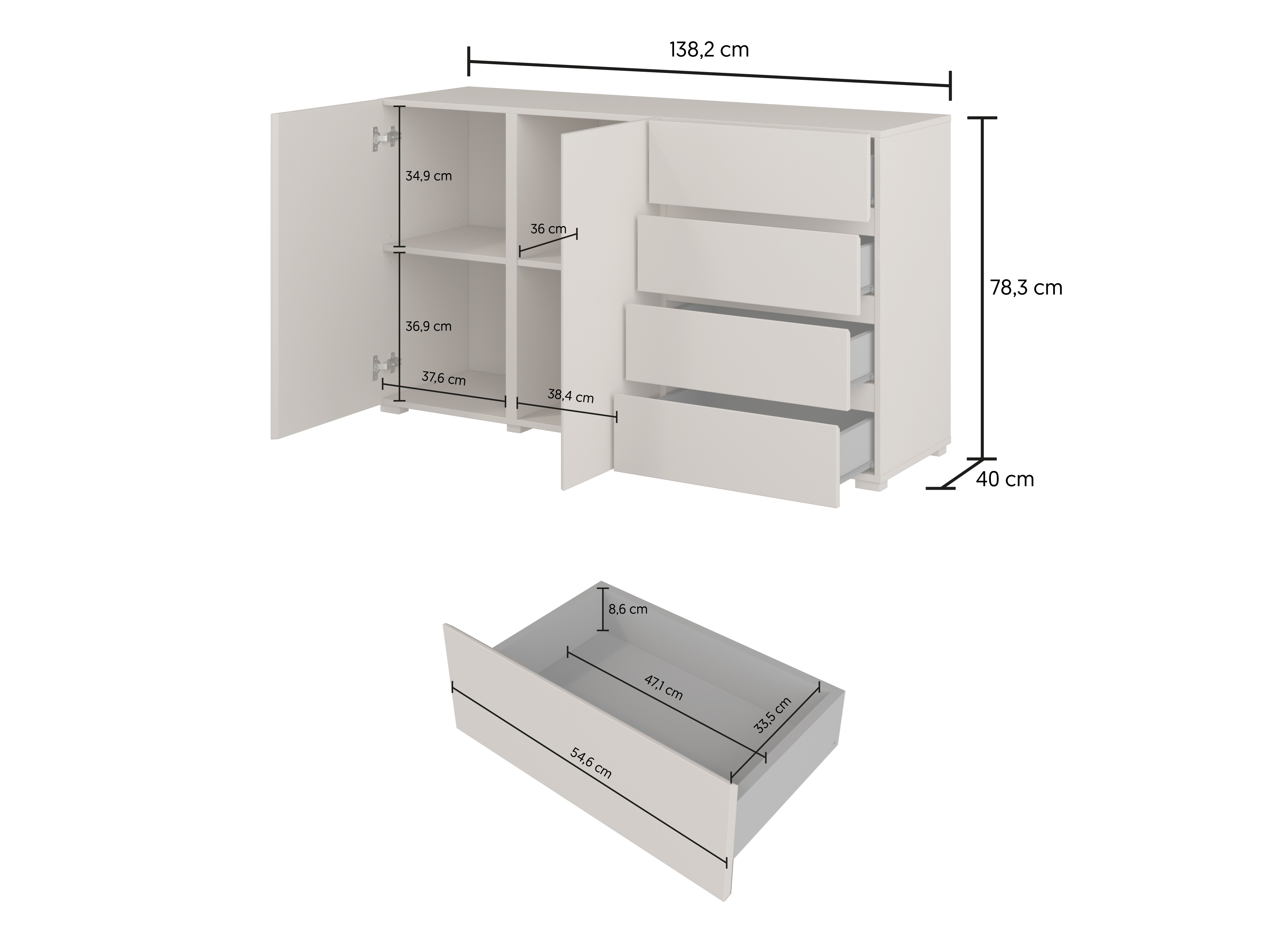 Commode Elbleve 101 (Blanc)