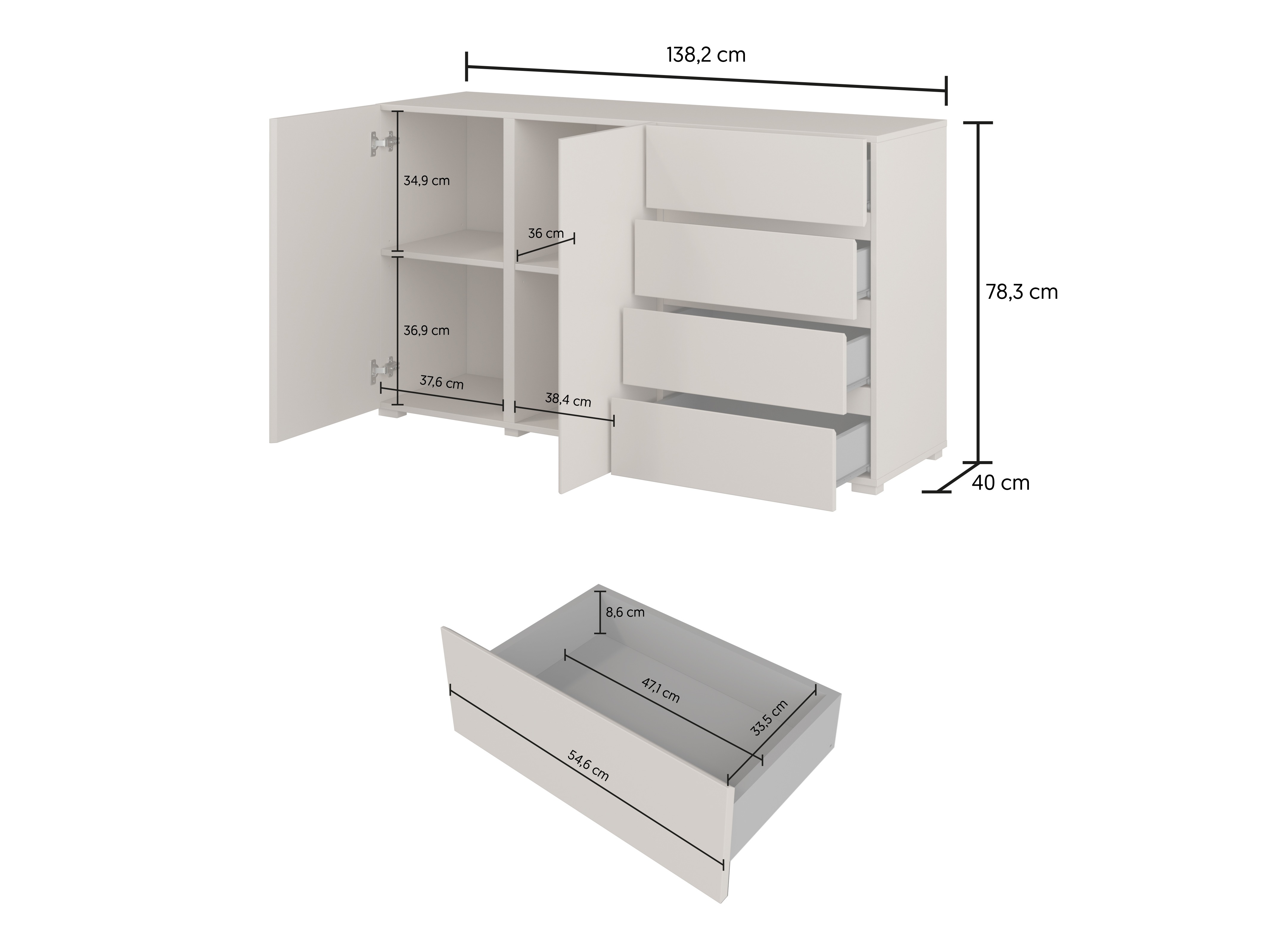 Commode Elbleve 101 (Cachemire)