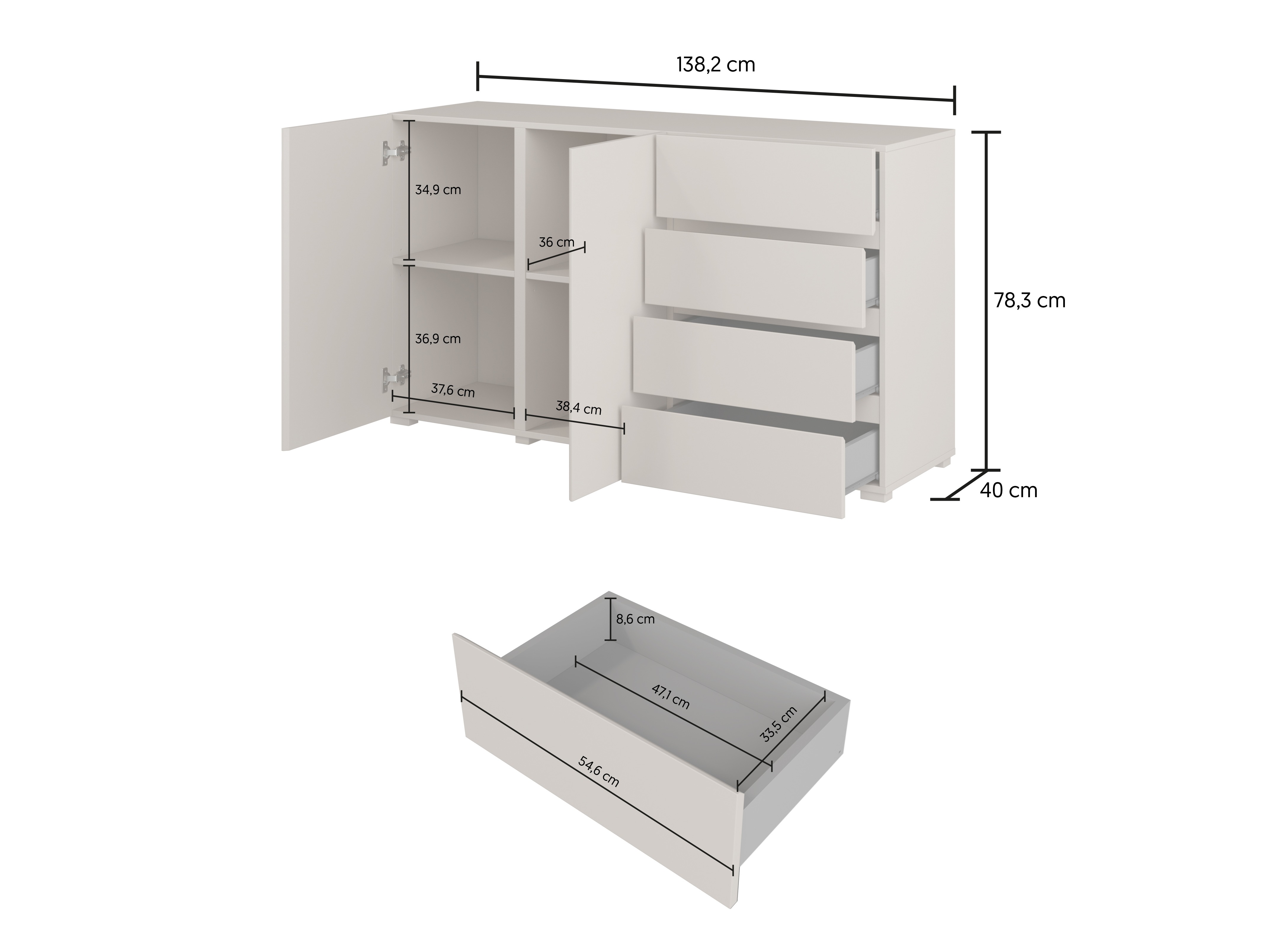 Commode Elbleve 101 (Noir)