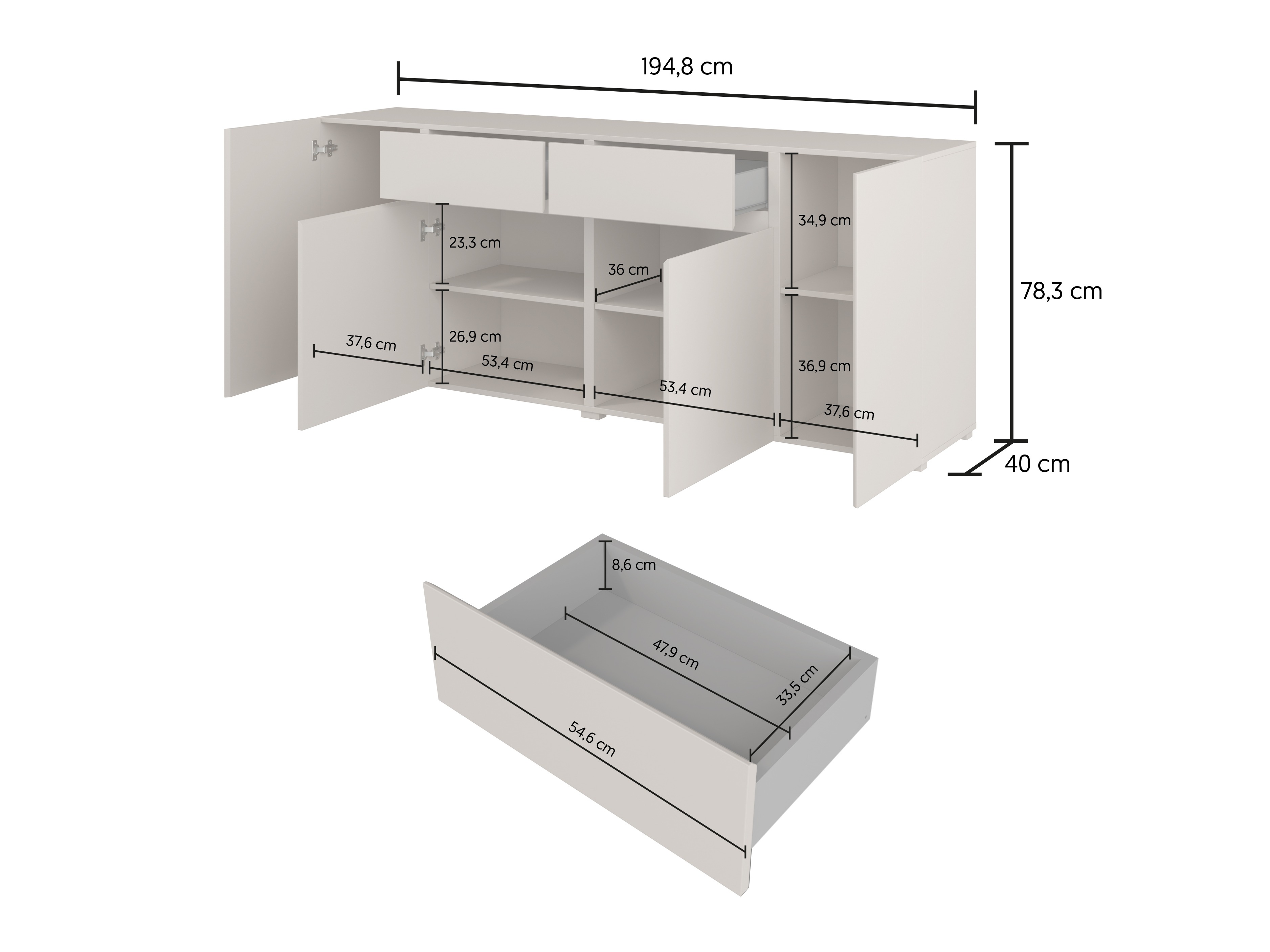 Commode Elbleve 103 (Blanc)