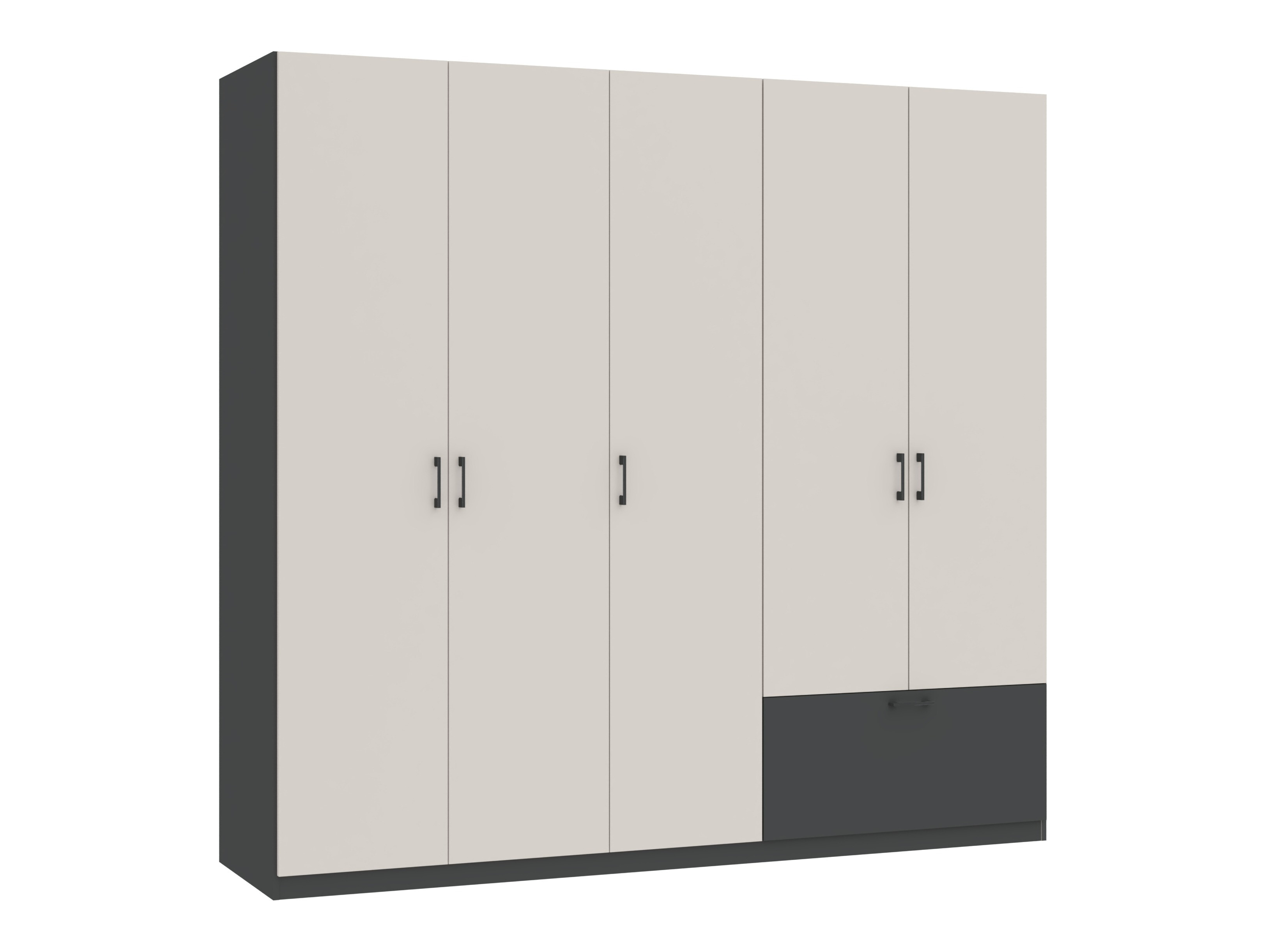 Armoire Bristol 249 (Anthracite + Cachemire)