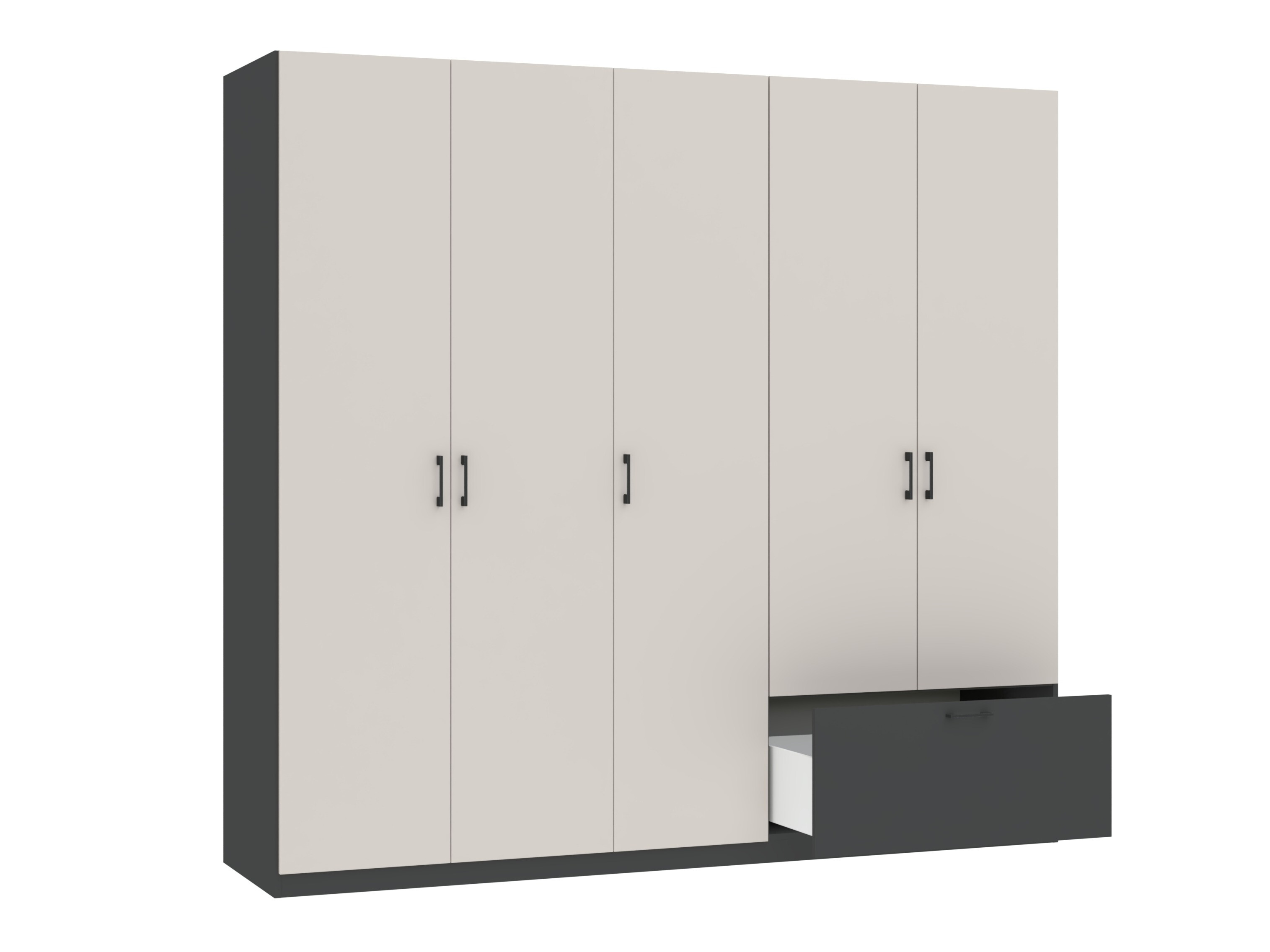 Armoire Bristol 249 (Anthracite + Cachemire)
