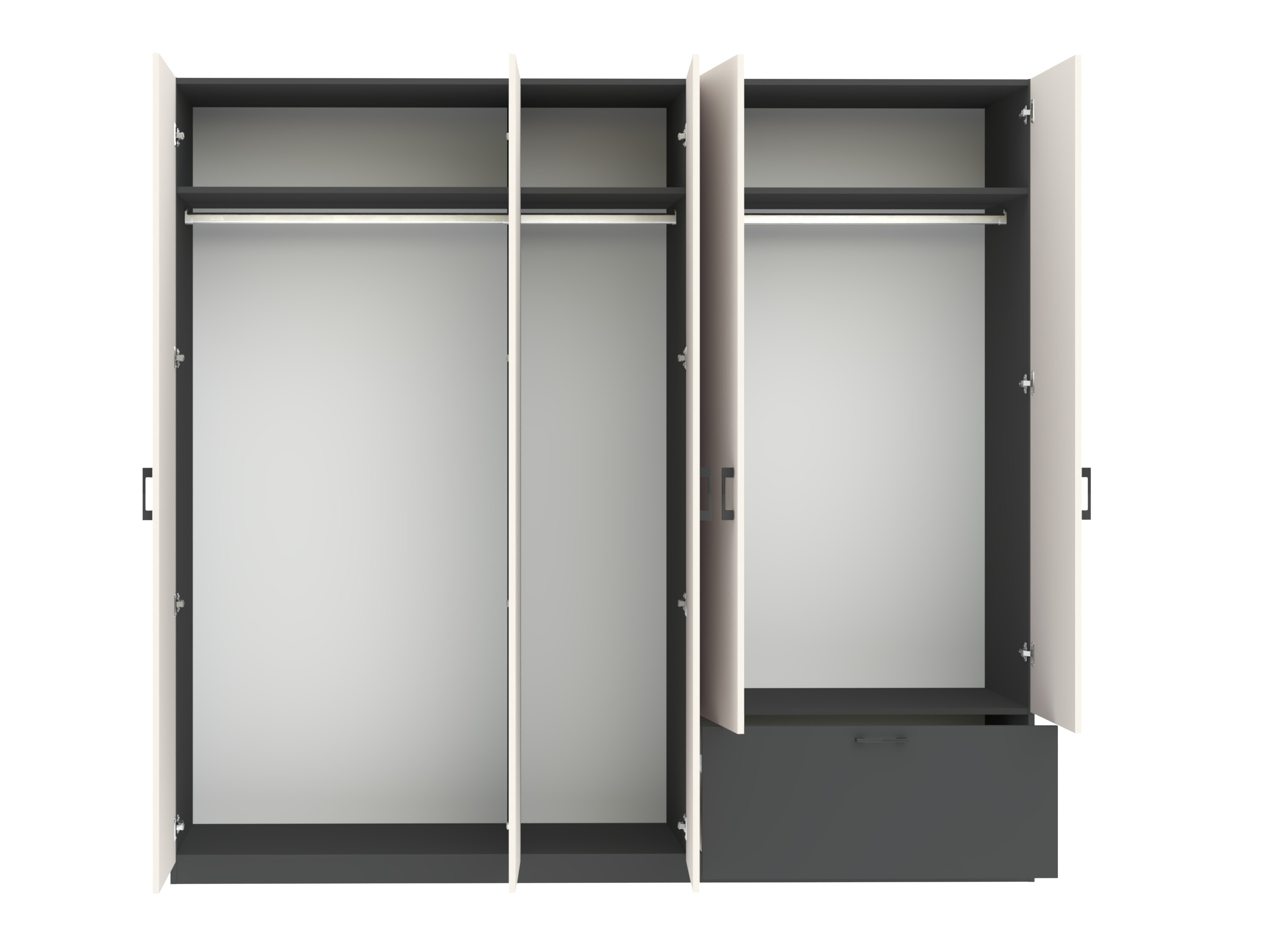 Armoire Bristol 249 (Anthracite + Cachemire)