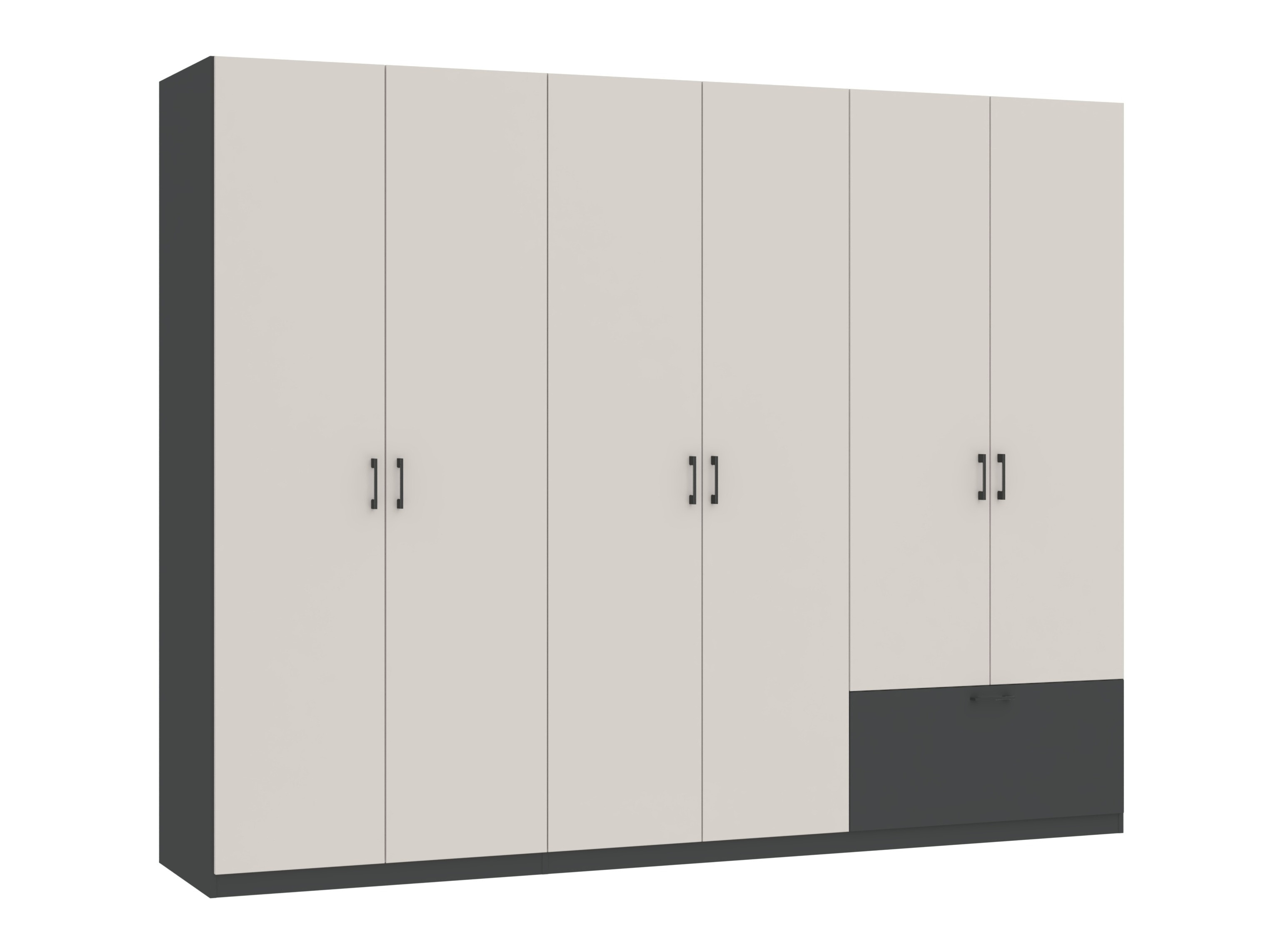 Armoire Bristol 250 (Anthracite + Cachemire)