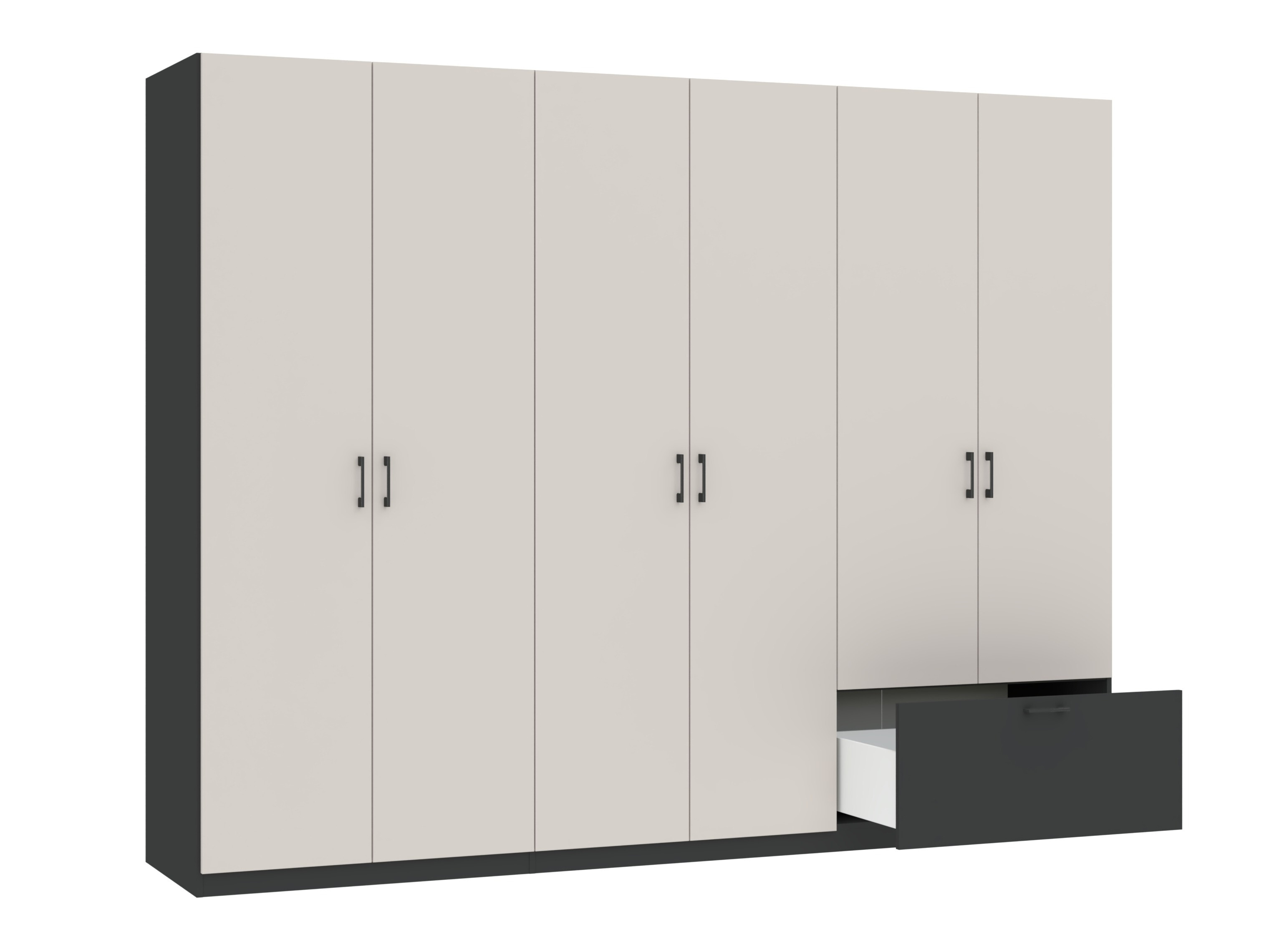 Armoire Bristol 250 (Anthracite + Cachemire)