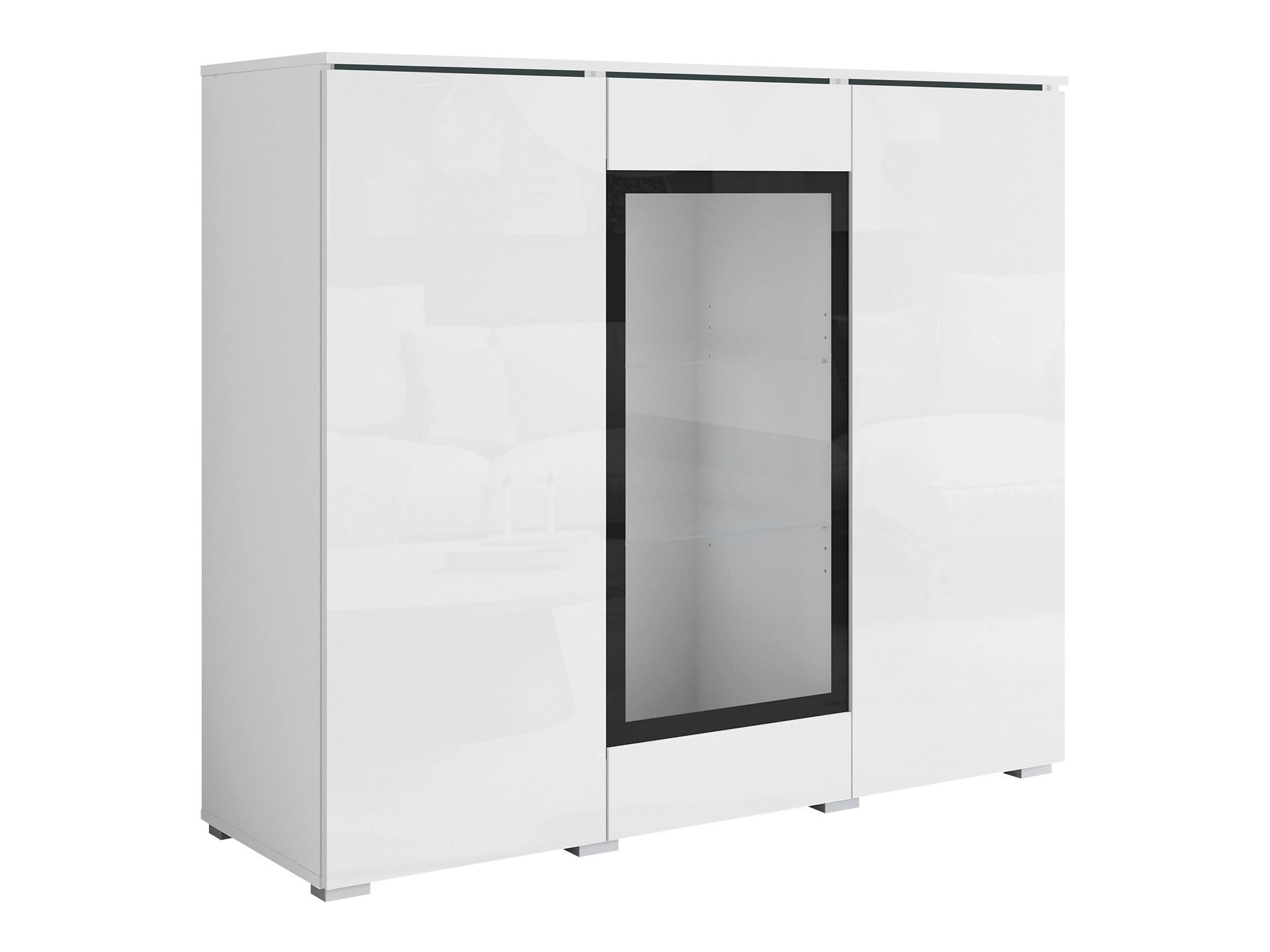Buffet Mirfivo 103 (Blanc + Blanc brillant)