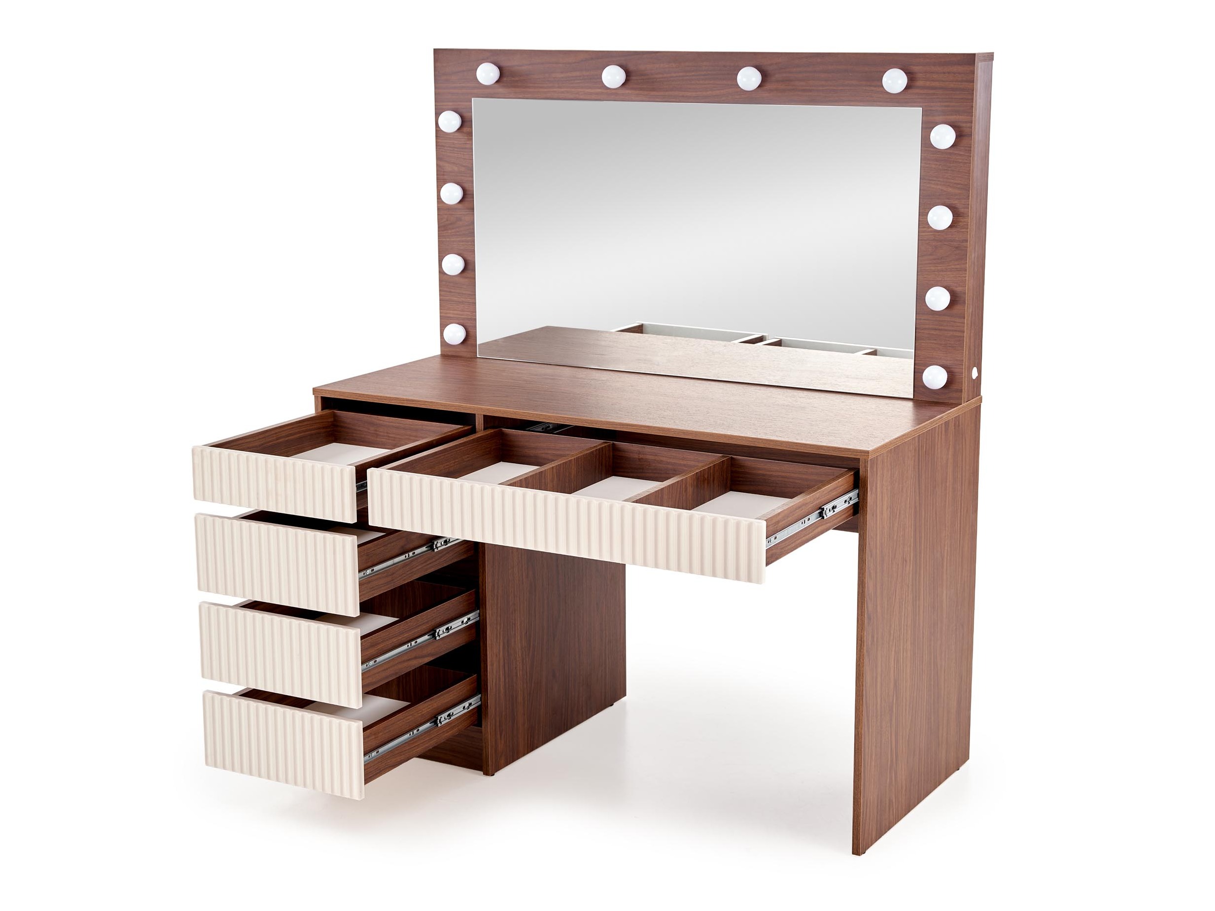 Coiffeuse Houston Gaudium I (Cachemire + Noyer)