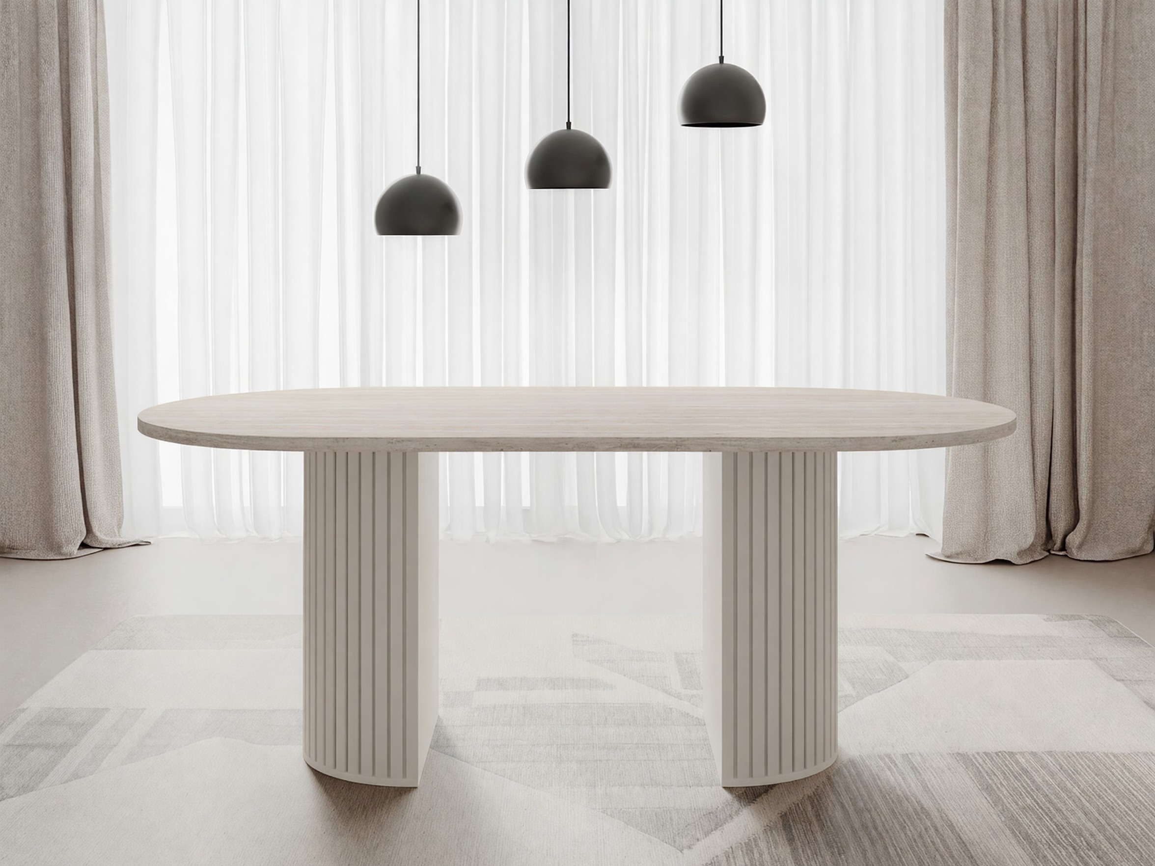 Table Comfivo Ulma (Travertin clair + Beige)