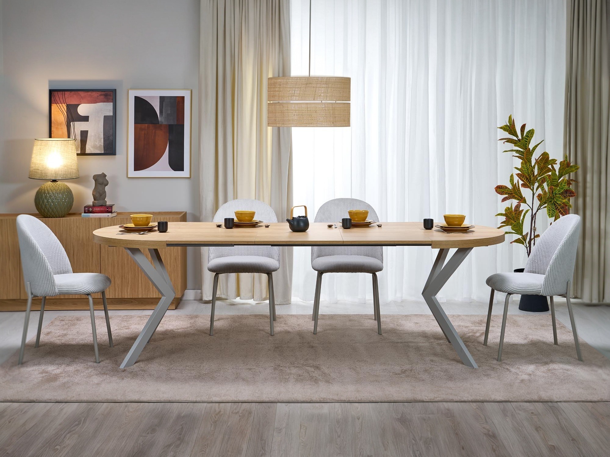 Table Houston 1495 (Chêne + Cachemire)