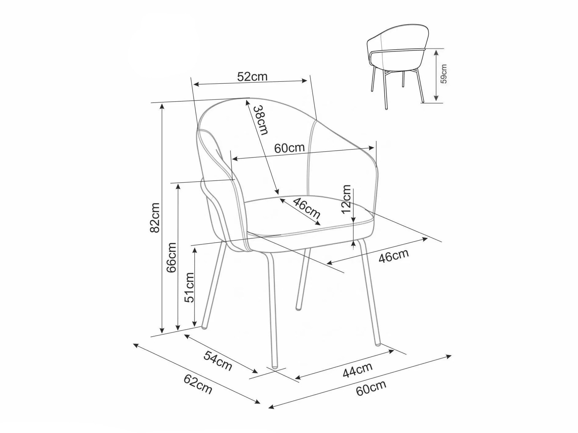 Chaise Detroit 961 (Noelle 45)
